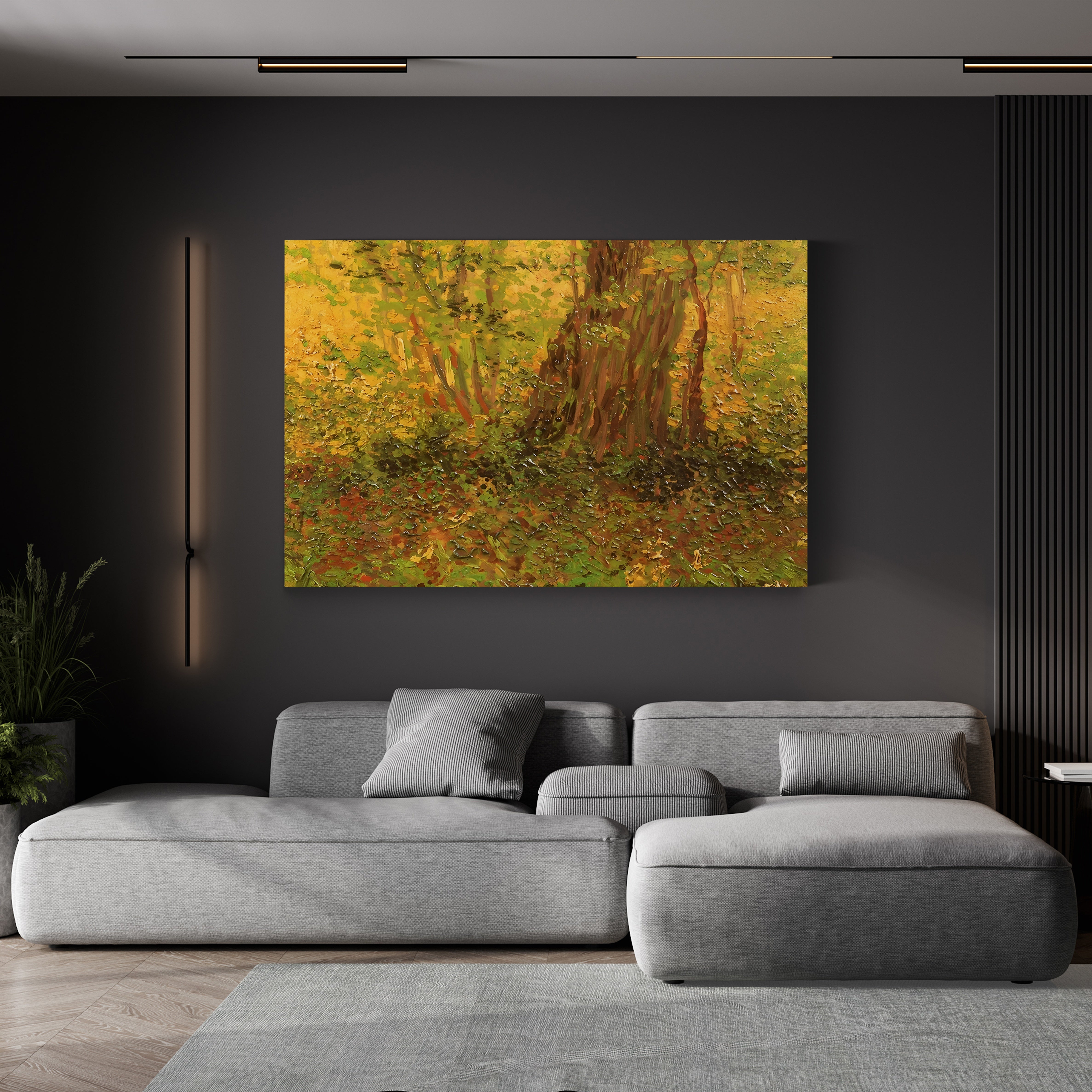 Dense Undergrowth – Vincent van Gogh Wall Art | Post-Impressionist Nature Study Canvas Print