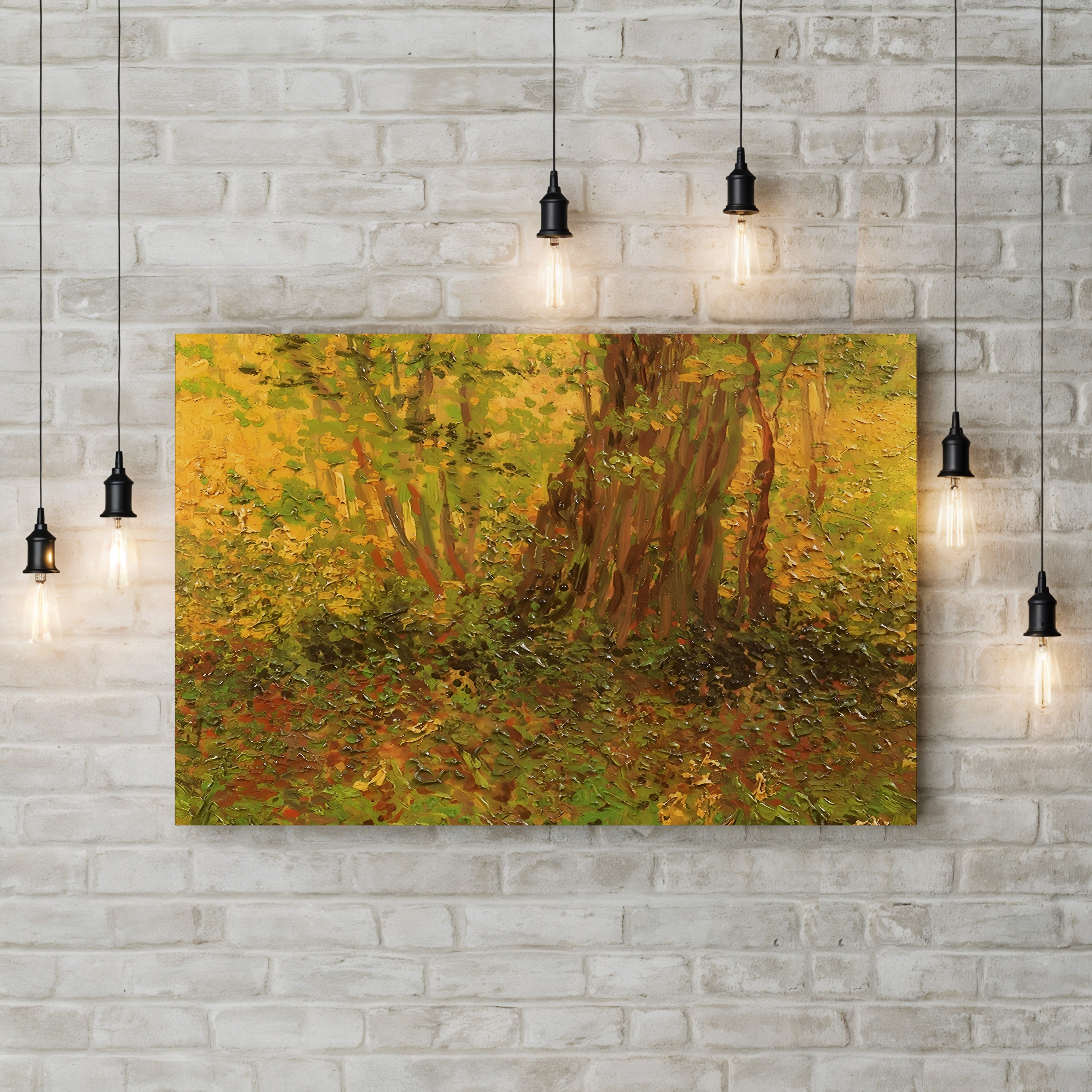 Dense Undergrowth – Vincent van Gogh Wall Art | Post-Impressionist Nature Study Canvas Print