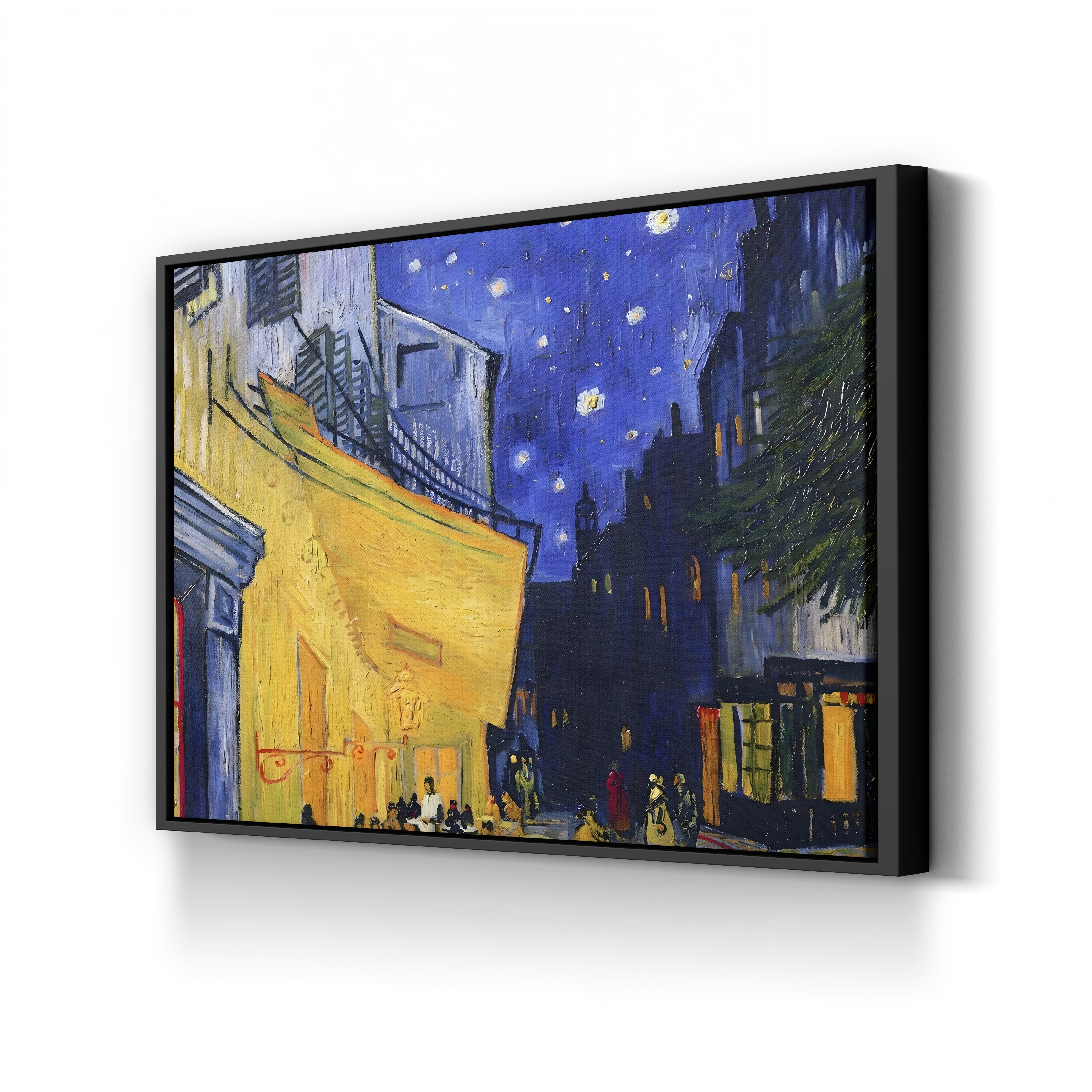 Detail of Café Terrace, Place du Forum, Arles – Vincent van Gogh Wall Art | Post-Impressionist Nocturne Canvas Print