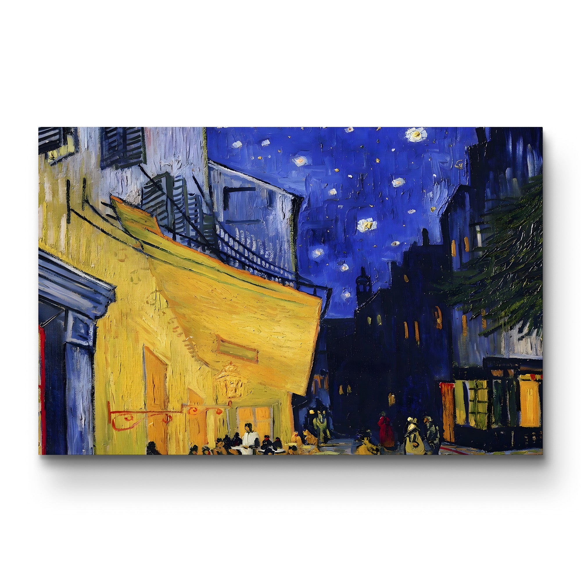 Detail of Café Terrace, Place du Forum, Arles – Vincent van Gogh Wall Art | Post-Impressionist Nocturne Canvas Print