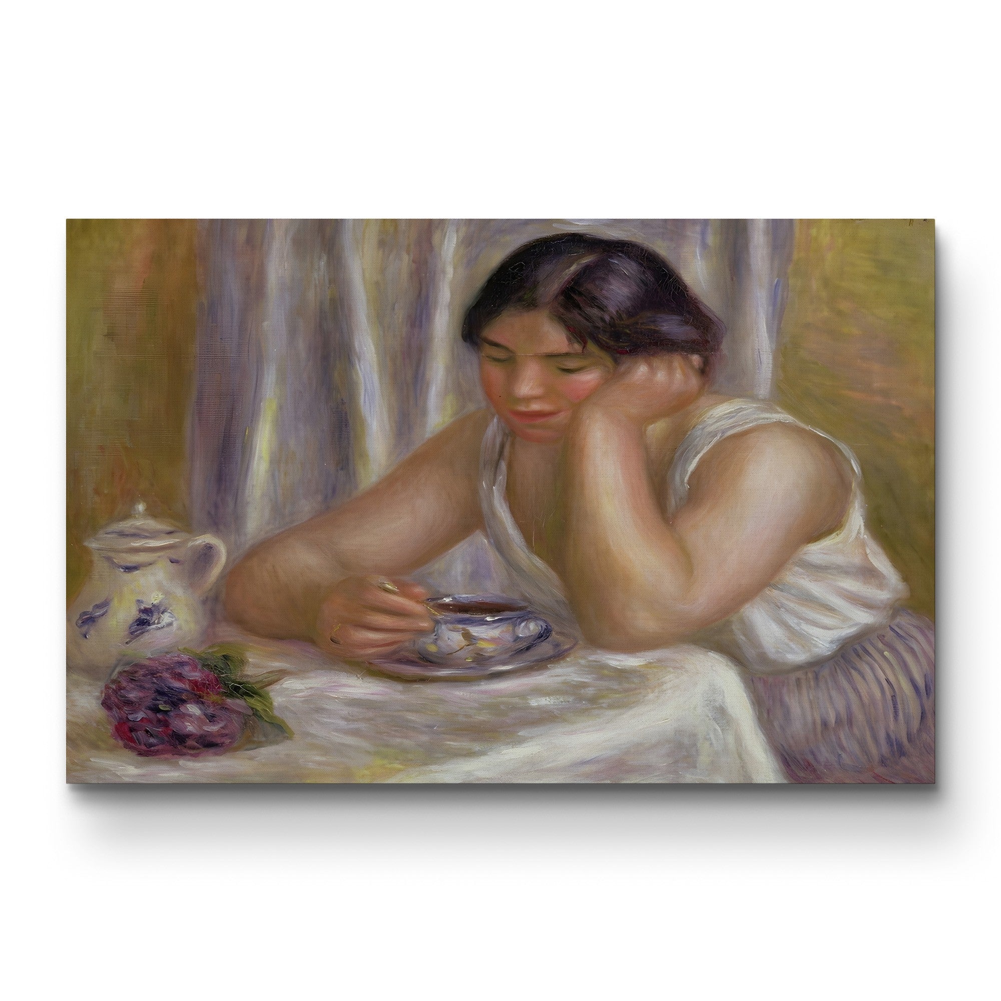 Cup of Chocolate – Pierre-Auguste Renoir Wall Art | Impressionist Figure Canvas Print