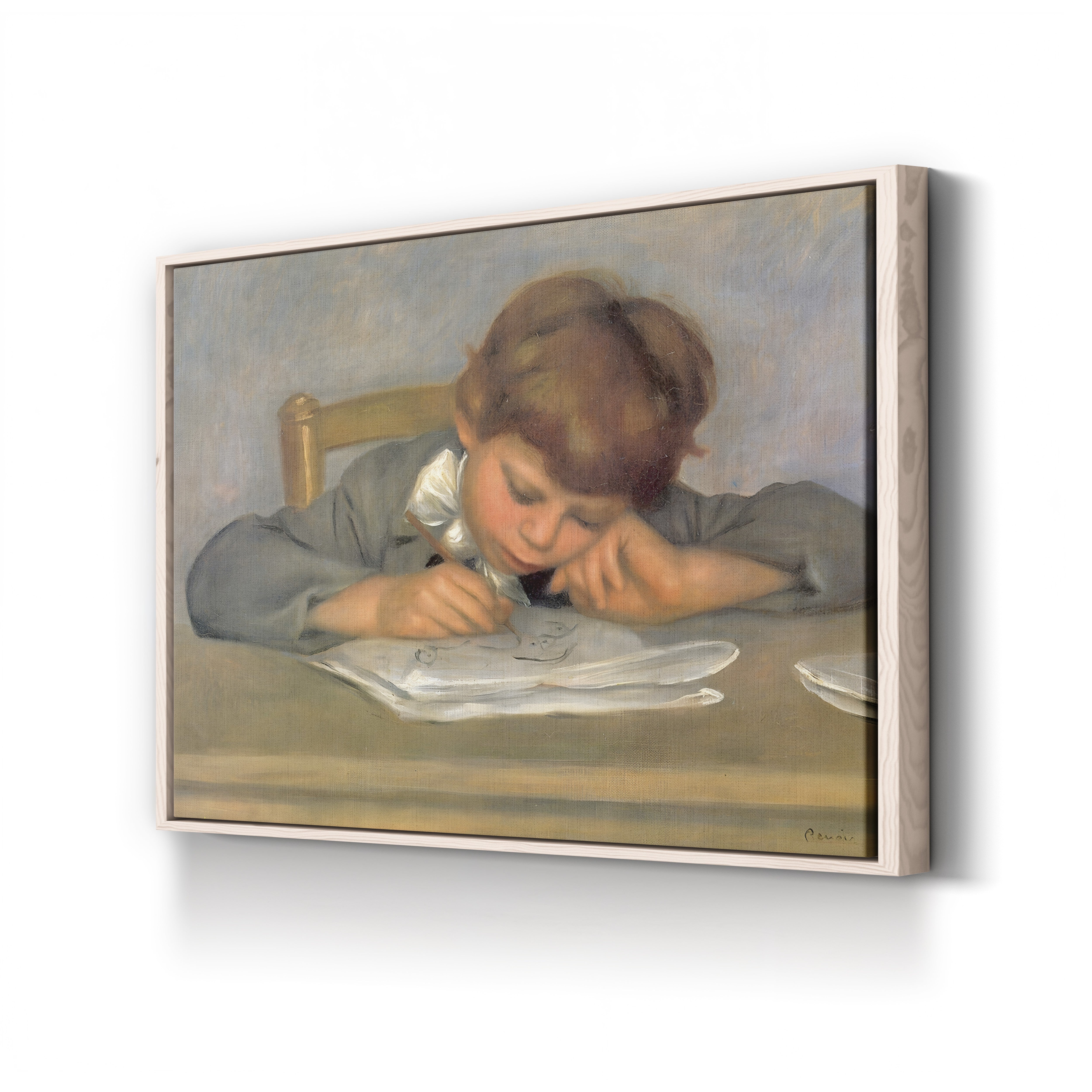 The Artist's Son Jean Drawing – Pierre-Auguste Renoir Wall Art | Impressionist Portrait Canvas Print