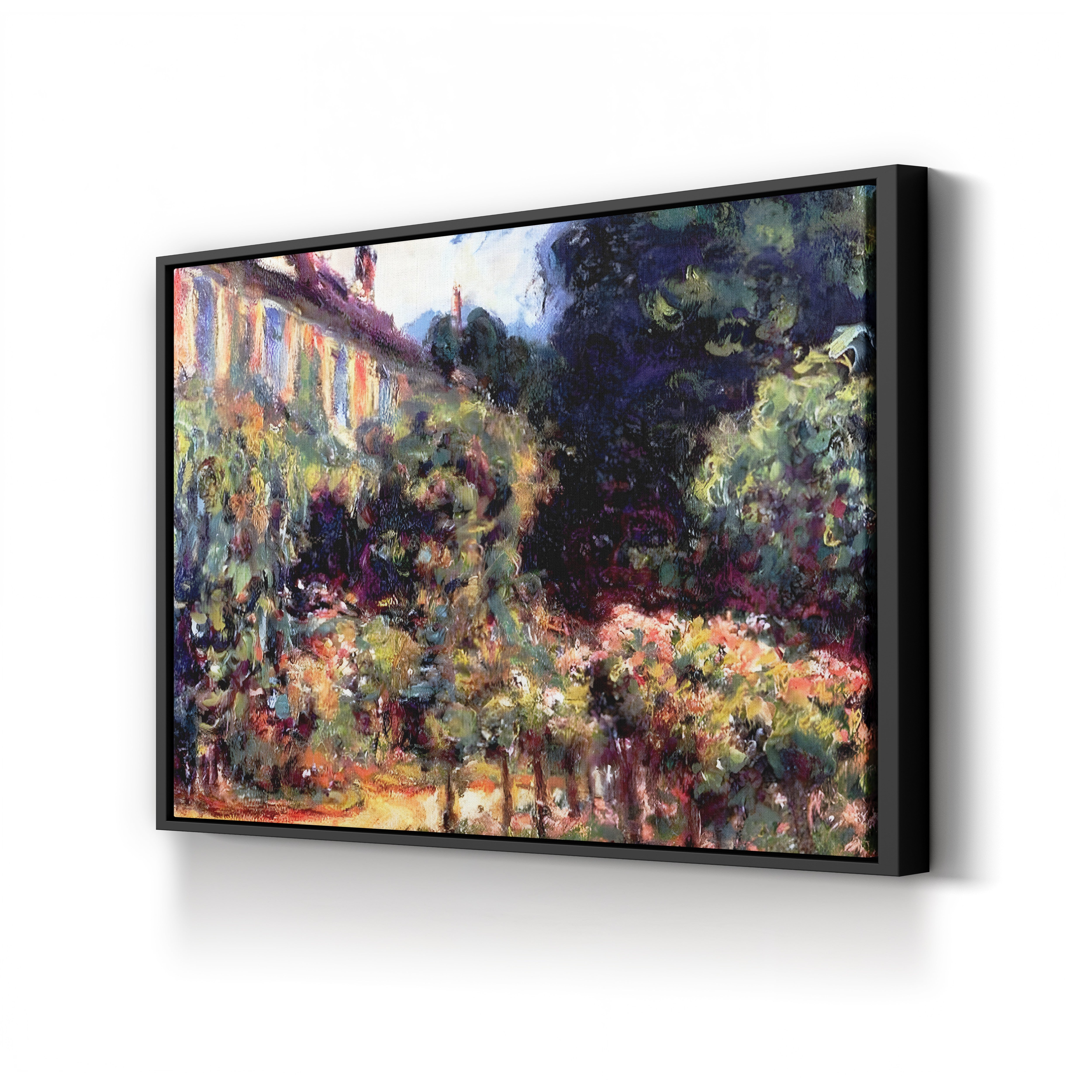 Giverny, the House from the Garden, 1913 – Claude Monet Wall Art | Impressionist Garden Canvas Print