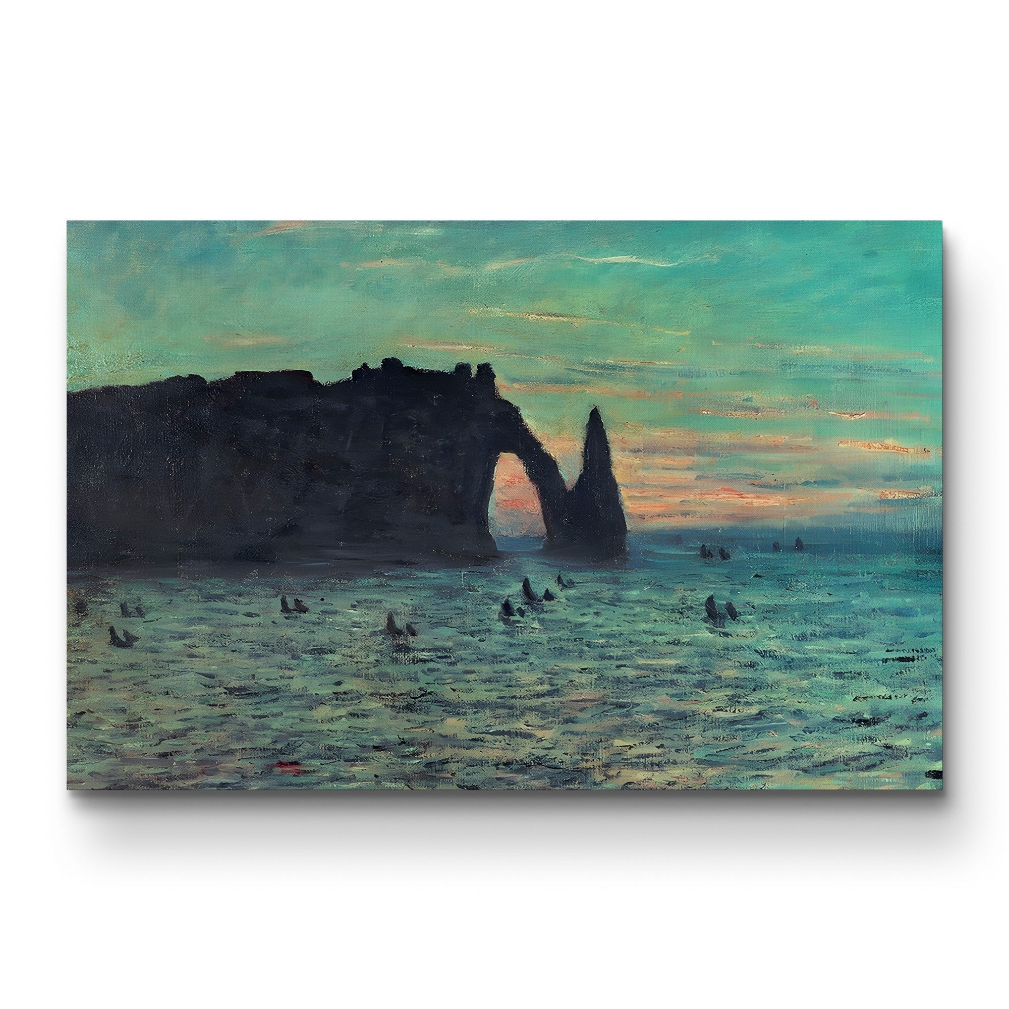 The Hollow Needle at Étretat (L’Aiguille creuse à Étretat), 1883 by Claude Monet