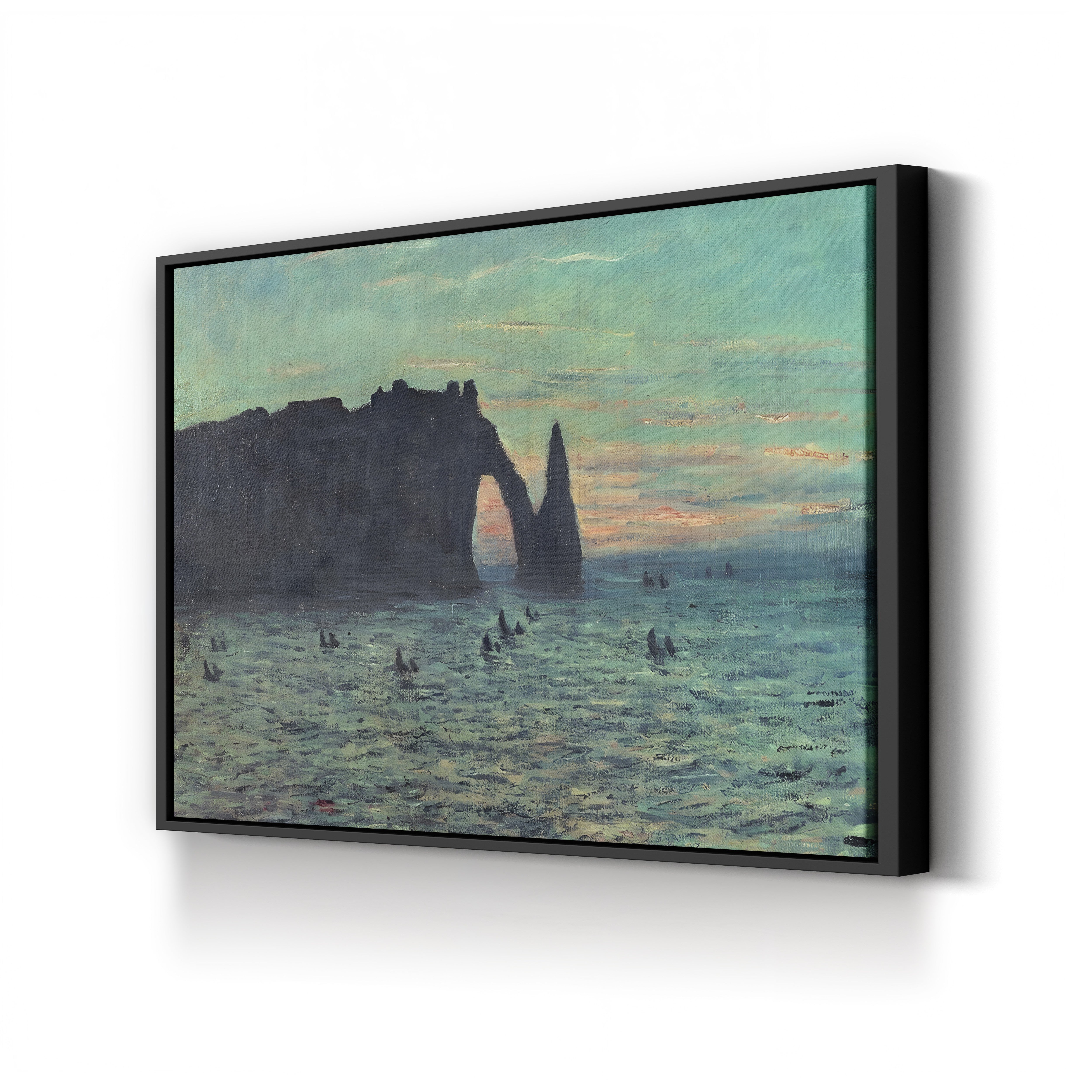 The Hollow Needle at Étretat (L’Aiguille creuse à Étretat), 1883 by Claude Monet