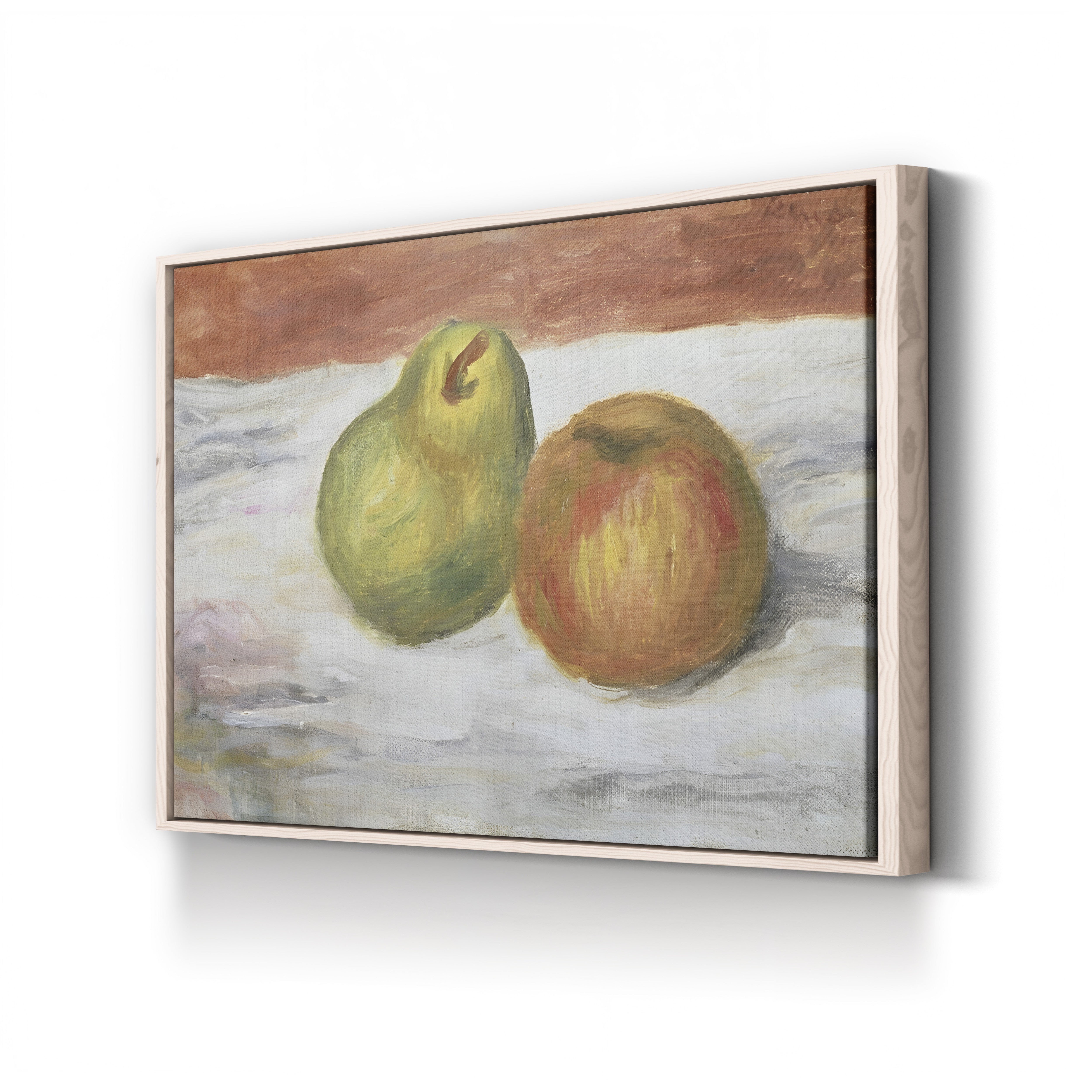 Apple and Pear, 1909 – Pierre-Auguste Renoir Wall Art | Impressionist Still Life Canvas Print