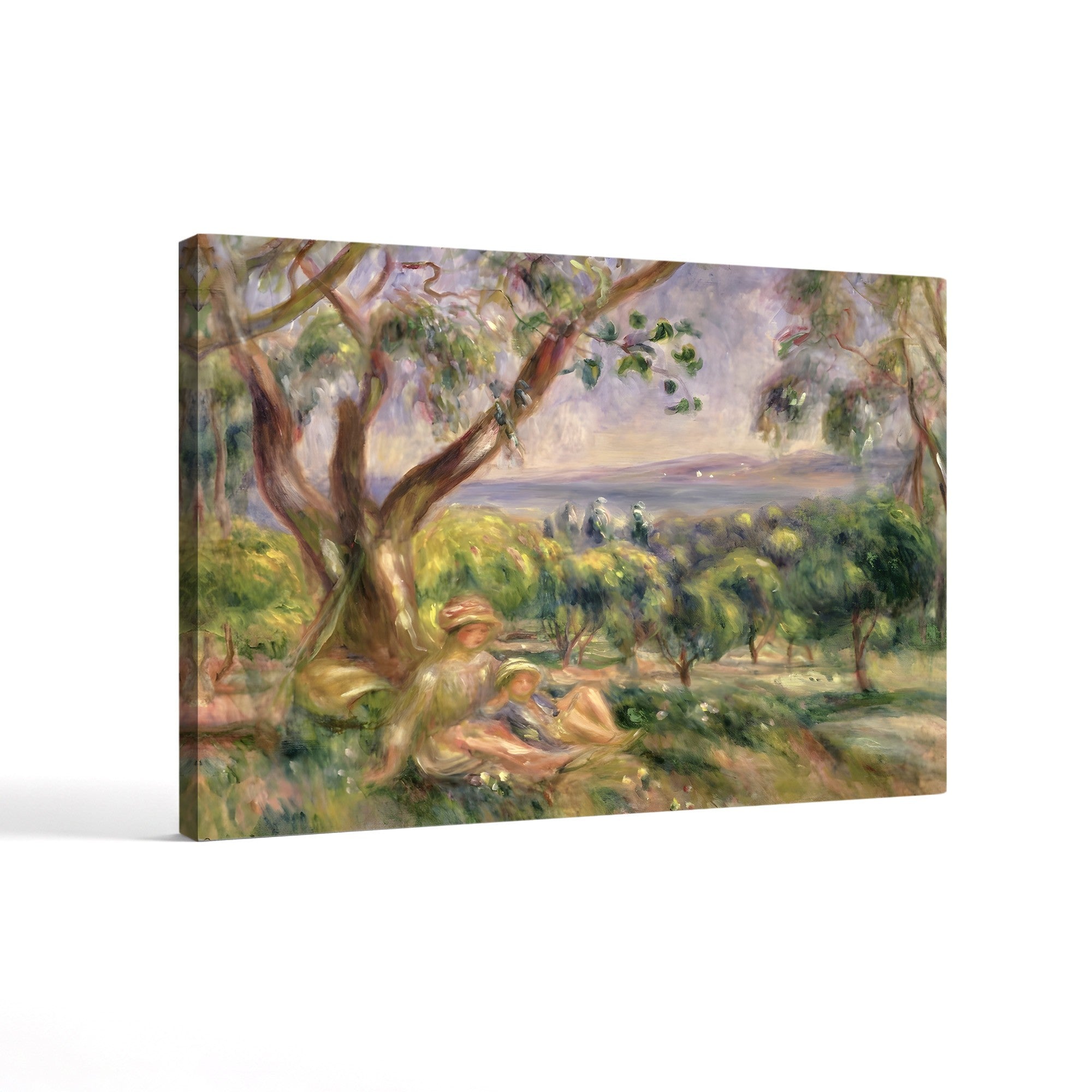 Woman and Child Under a Tree, 1910 – Pierre-Auguste Renoir Wall Art | Impressionist Family Canvas Print