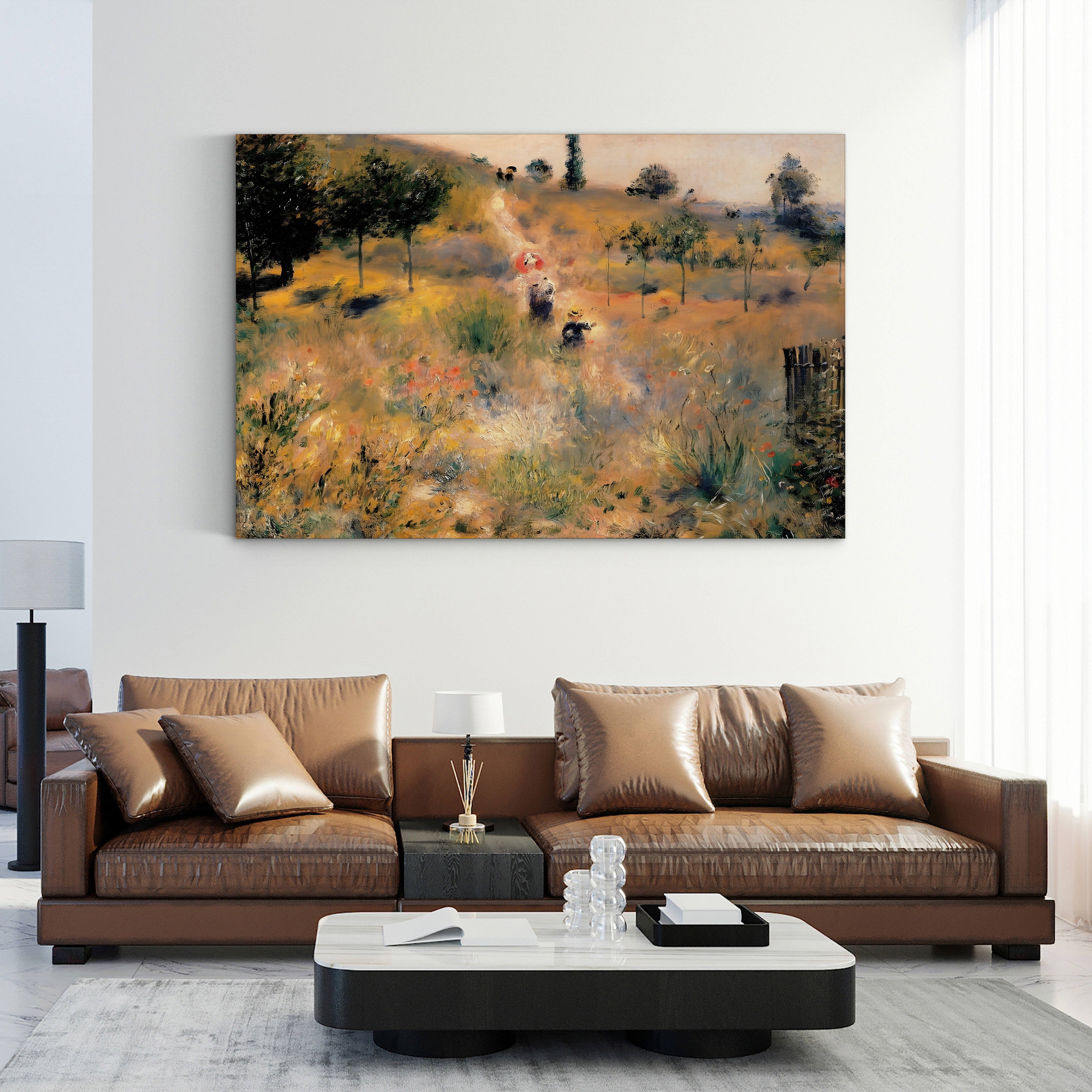 Pathway Through Tall Grass, c. 1875 – Renoir Wall Art | Impressionist Canvas