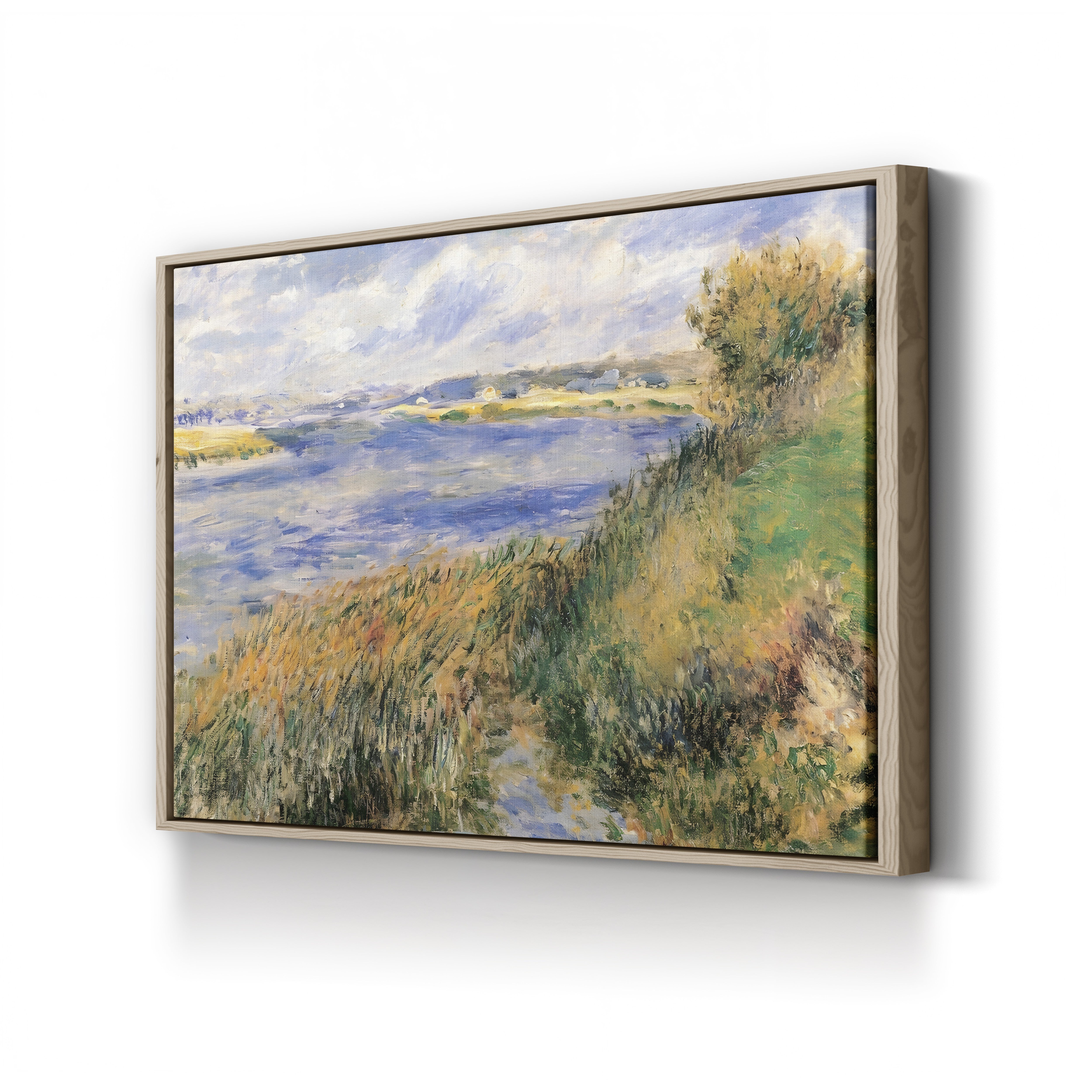 The Banks of the Seine at Champrosay, 1876 – Pierre-Auguste Renoir Wall Art | Impressionist River Canvas Print