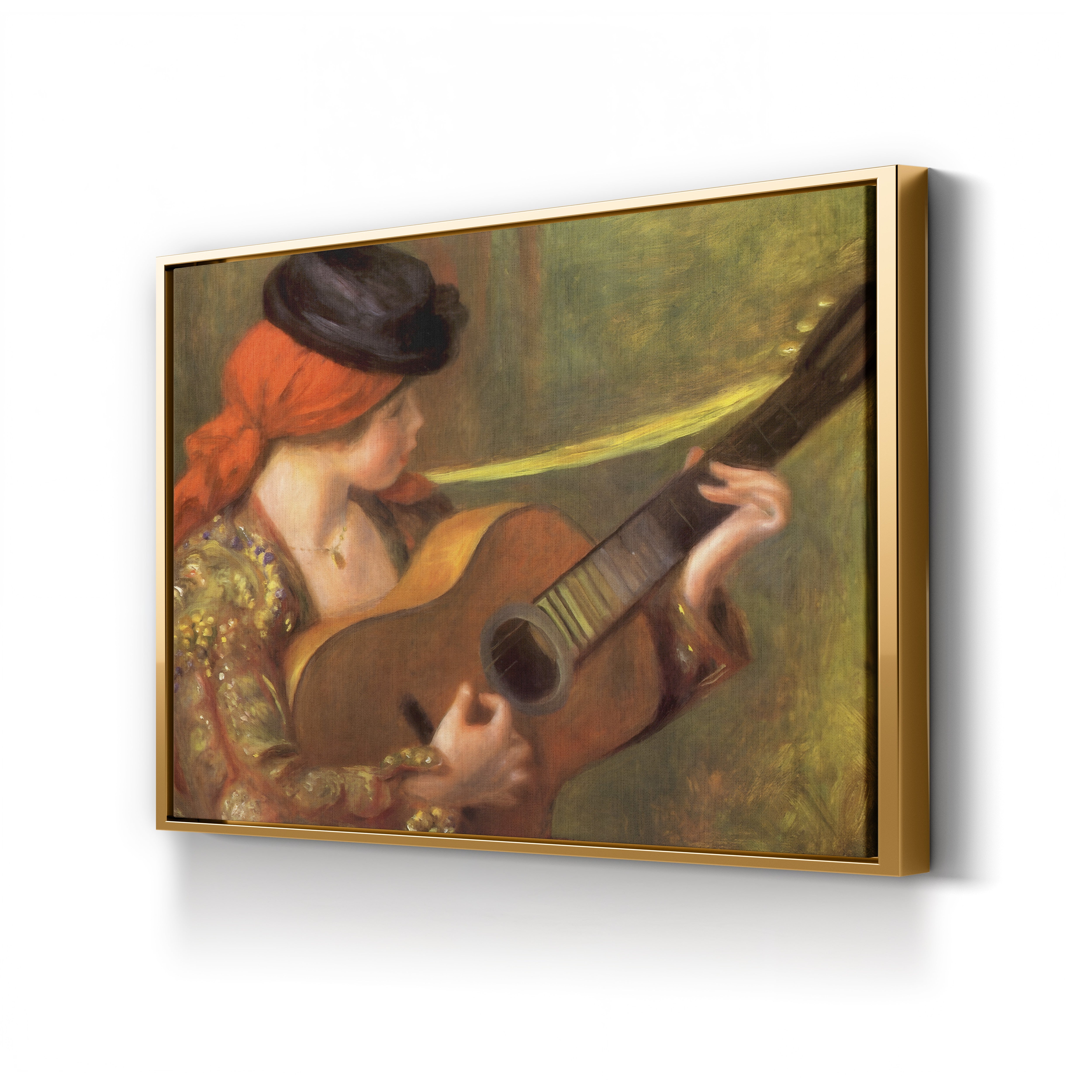 Young Spanish Woman with a Guitar – Pierre-Auguste Renoir Wall Art | Impressionist Figure Canvas Print