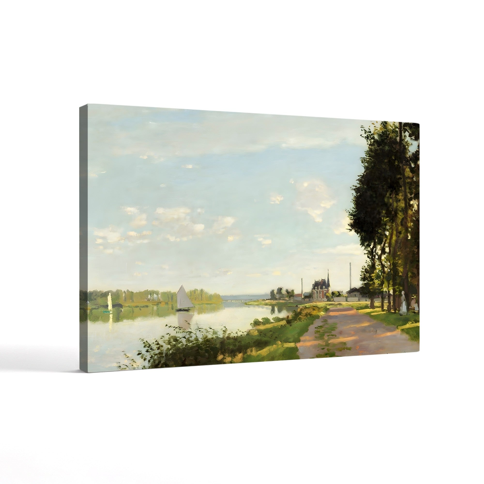 Argenteuil, c. 1872 – Claude Monet Wall Art | Early Impressionist Seine Landscape Canvas Print