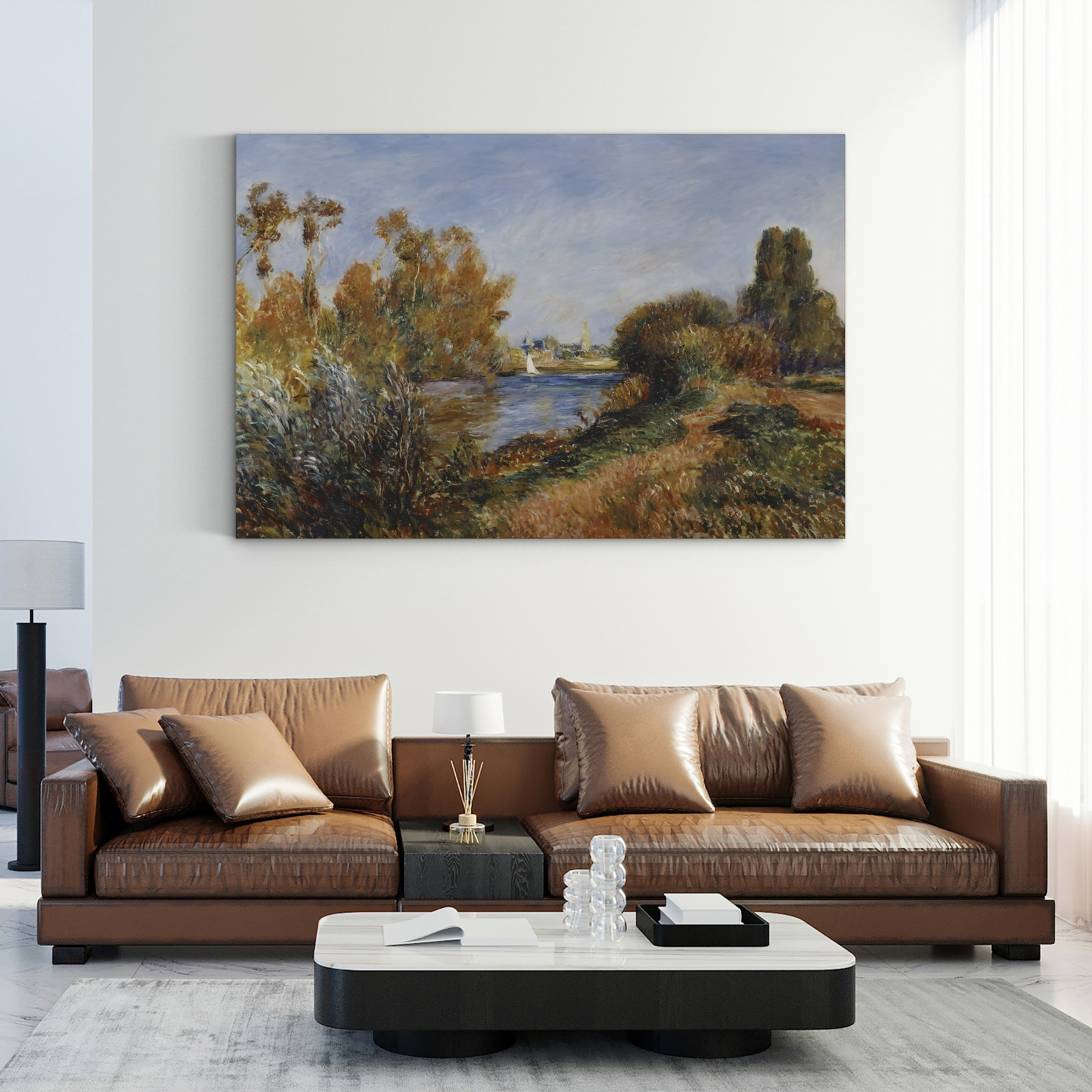 The Seine at Argenteuil, 1888 – Pierre-Auguste Renoir Wall Art | Impressionist River Canvas Print