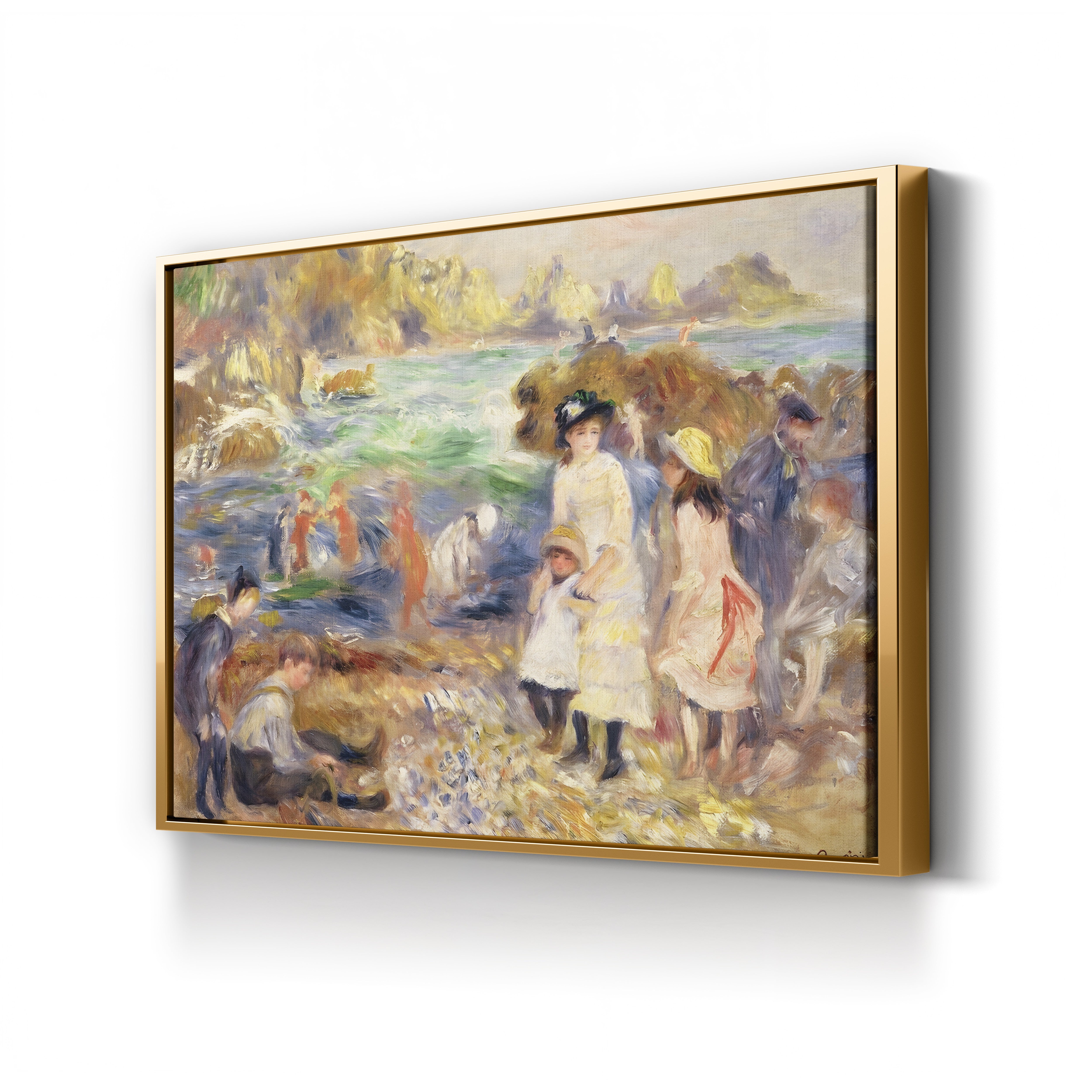 Beach Scene, Guernsey (Enfants au Bord de la Mer à Guernesey), 1883 – Pierre-Auguste Renoir Wall Art | Impressionist Coastal Canvas Print