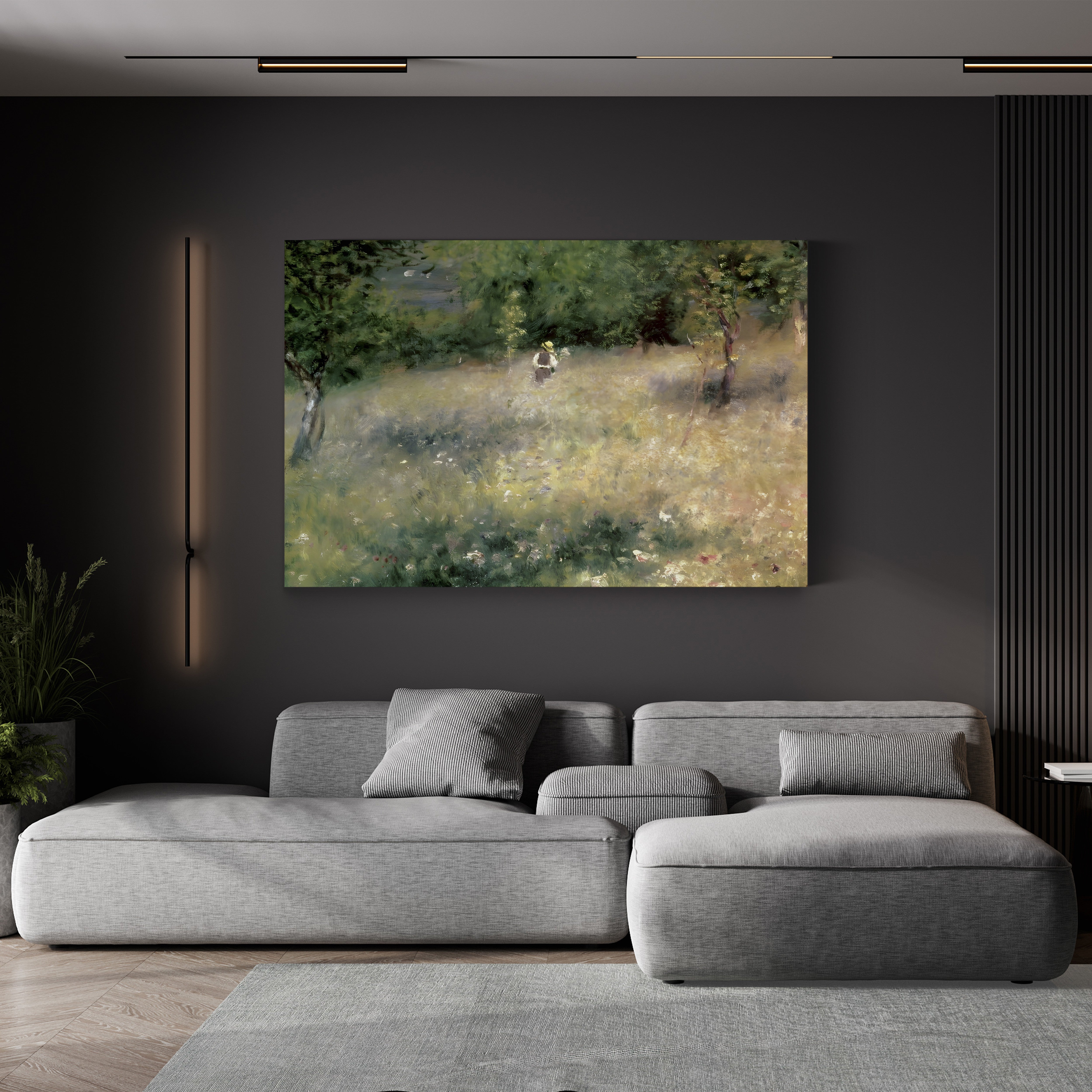 Spring at Chatou, c.1872 – Renoir Wall Art | Impressionist Landscape Canvas