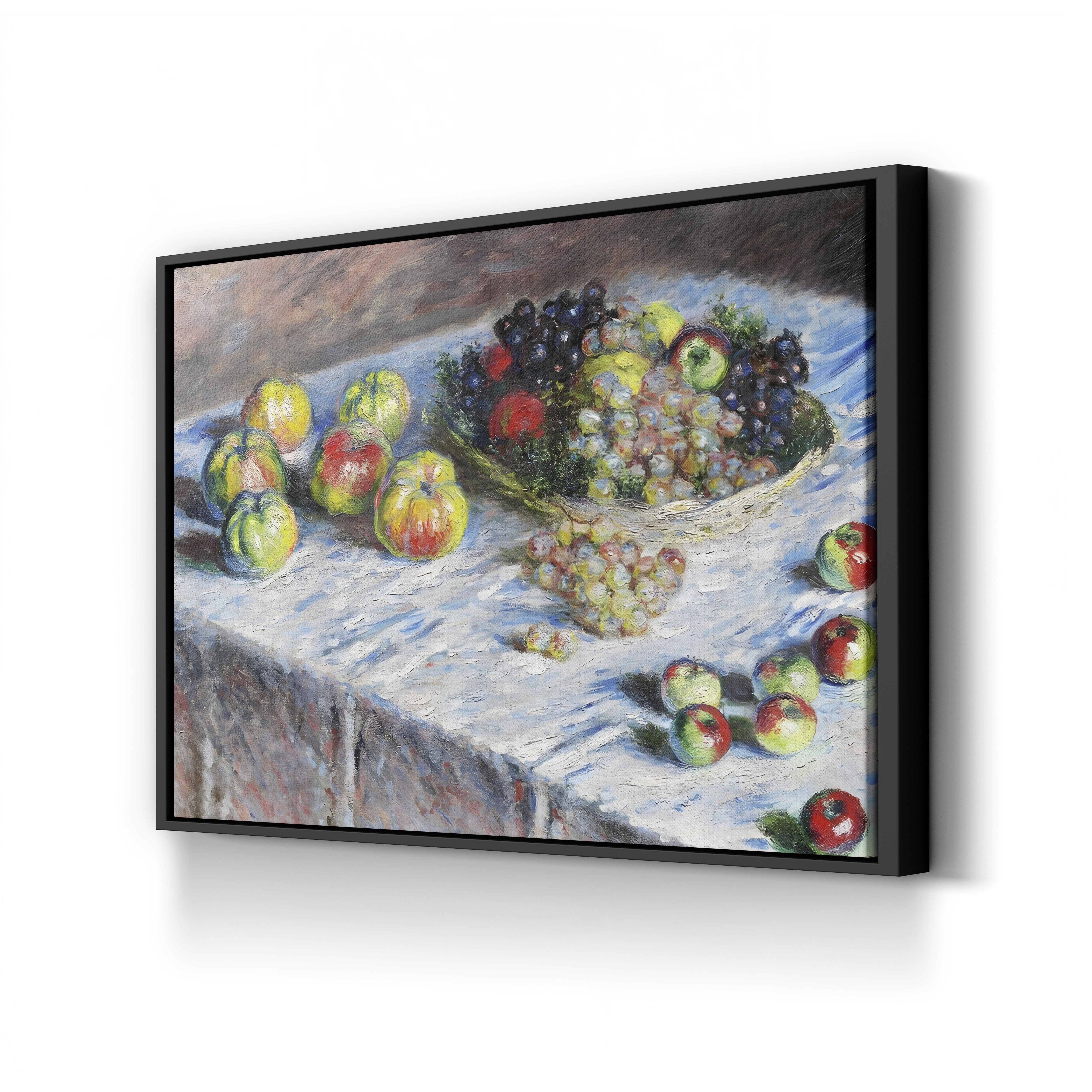 Apples and Grapes – Claude Monet Wall Art | Impressionist Still Life Canvas Print