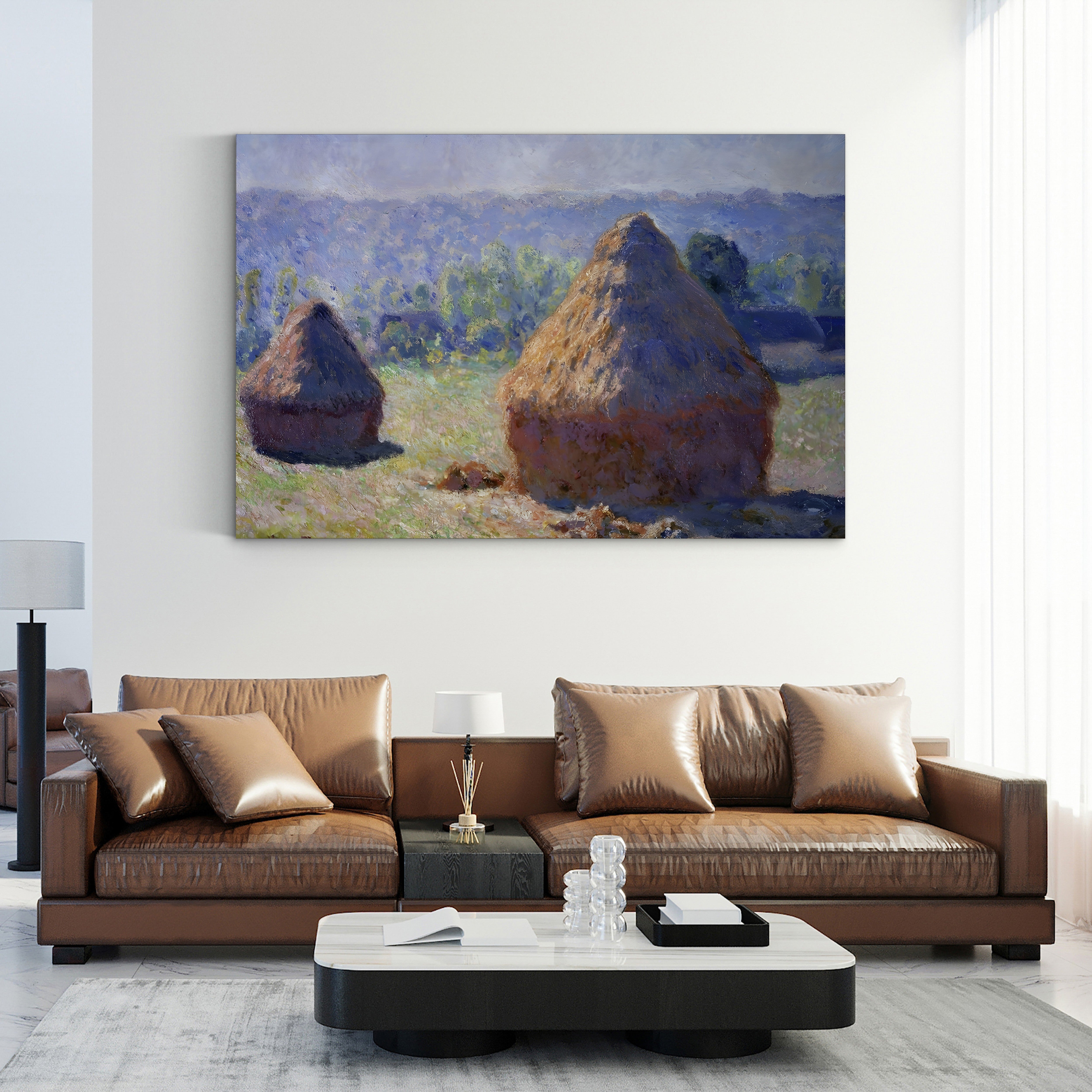 Haystacks, End of Summer – Claude Monet Wall Art | Impressionist Series Canvas Print