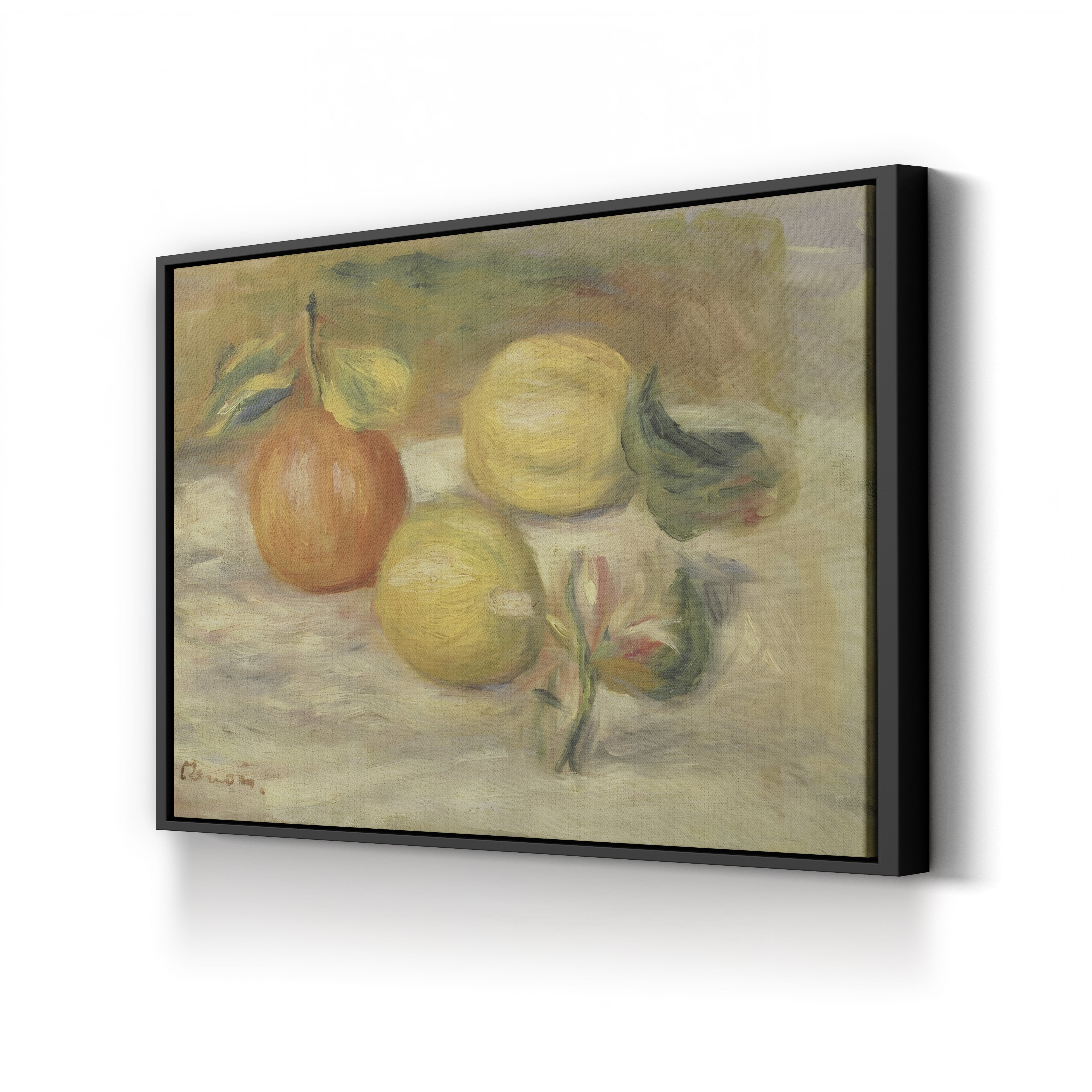 Apples and Two Lemons – Pierre-Auguste Renoir Wall Art | Impressionist Still Life Canvas Print