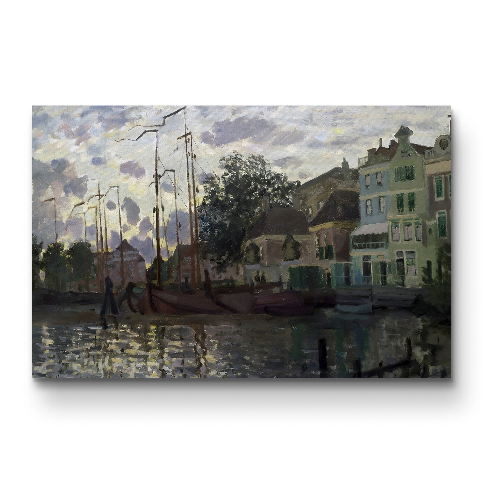 The Dam at Zaandam, Evening (Le Dam à Zaandam, le soir), 1871 by Claude Monet