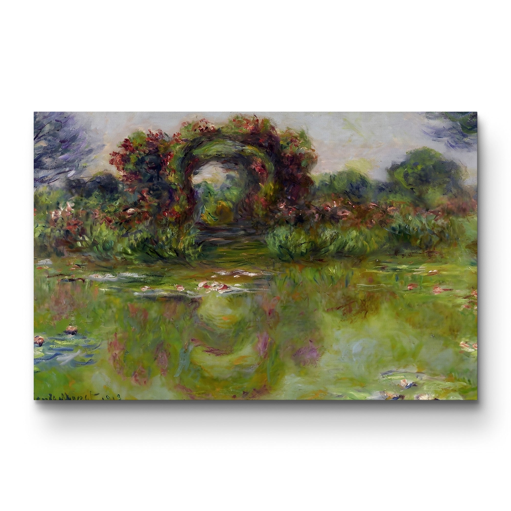 Bassin aux Nymphéas, Les Rosiers, 1913 – Claude Monet Wall Art | Late Impressionist Water Lilies Canvas Print