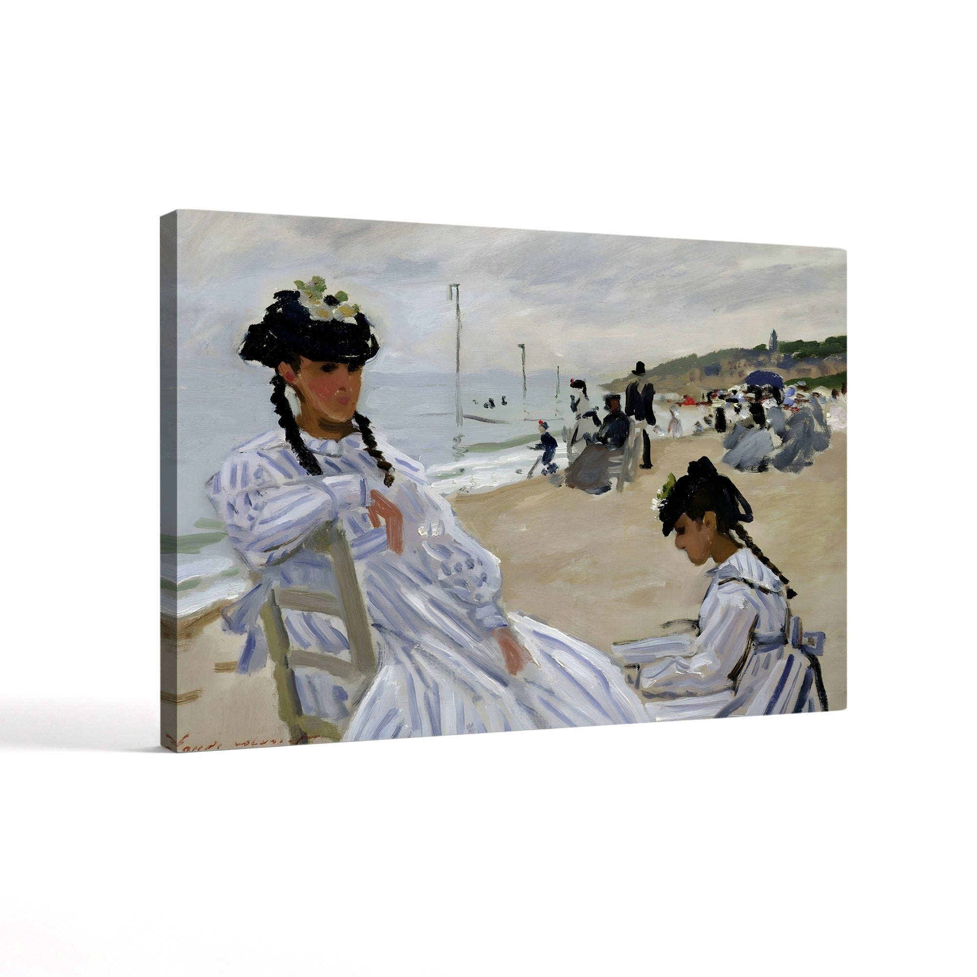 On the Beach at Trouville (Sur la plage à Trouville), 1870 by Claude Monet