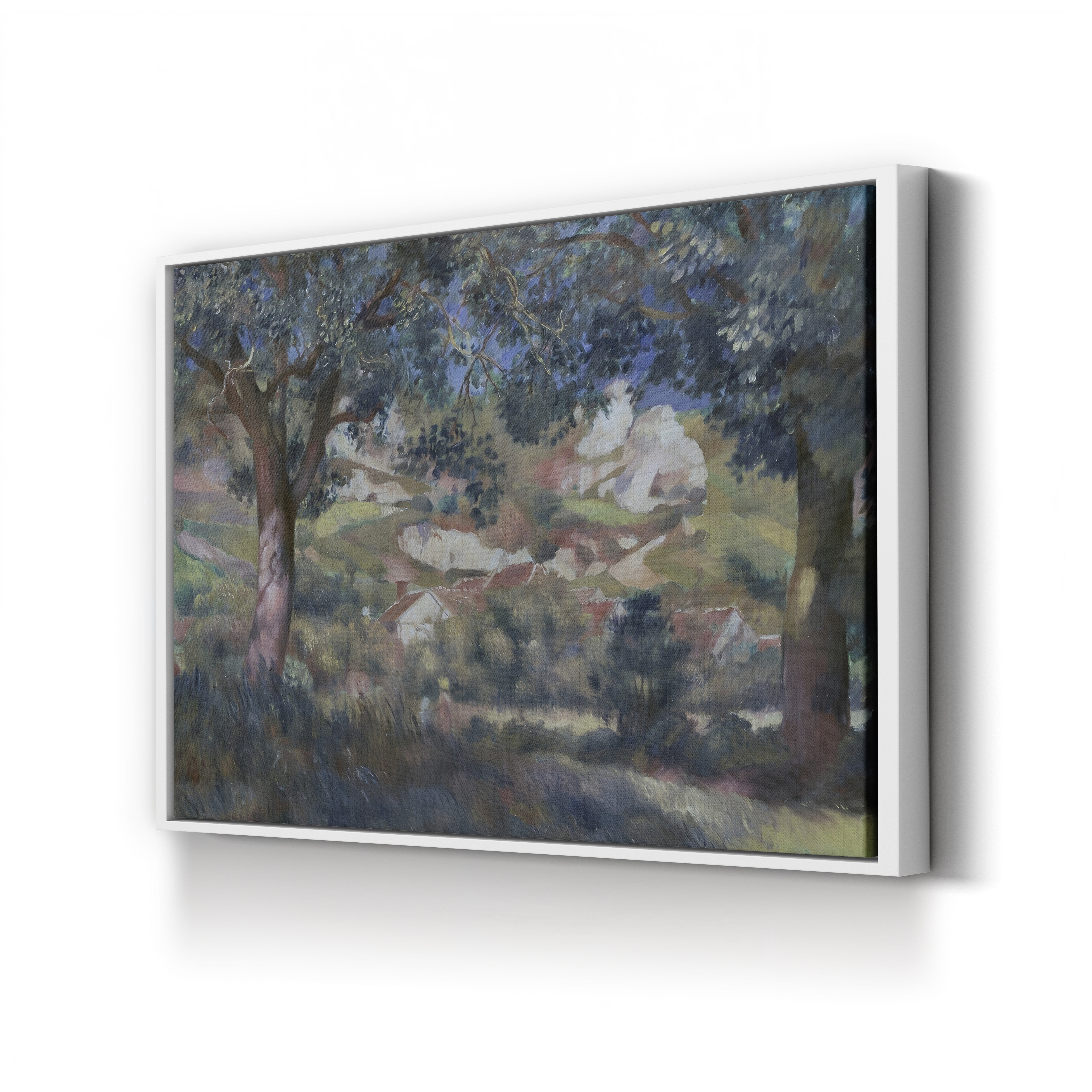 Landscape at La Roche-Guyon, 1887 – Pierre-Auguste Renoir Wall Art | Impressionist Landscape Canvas Print