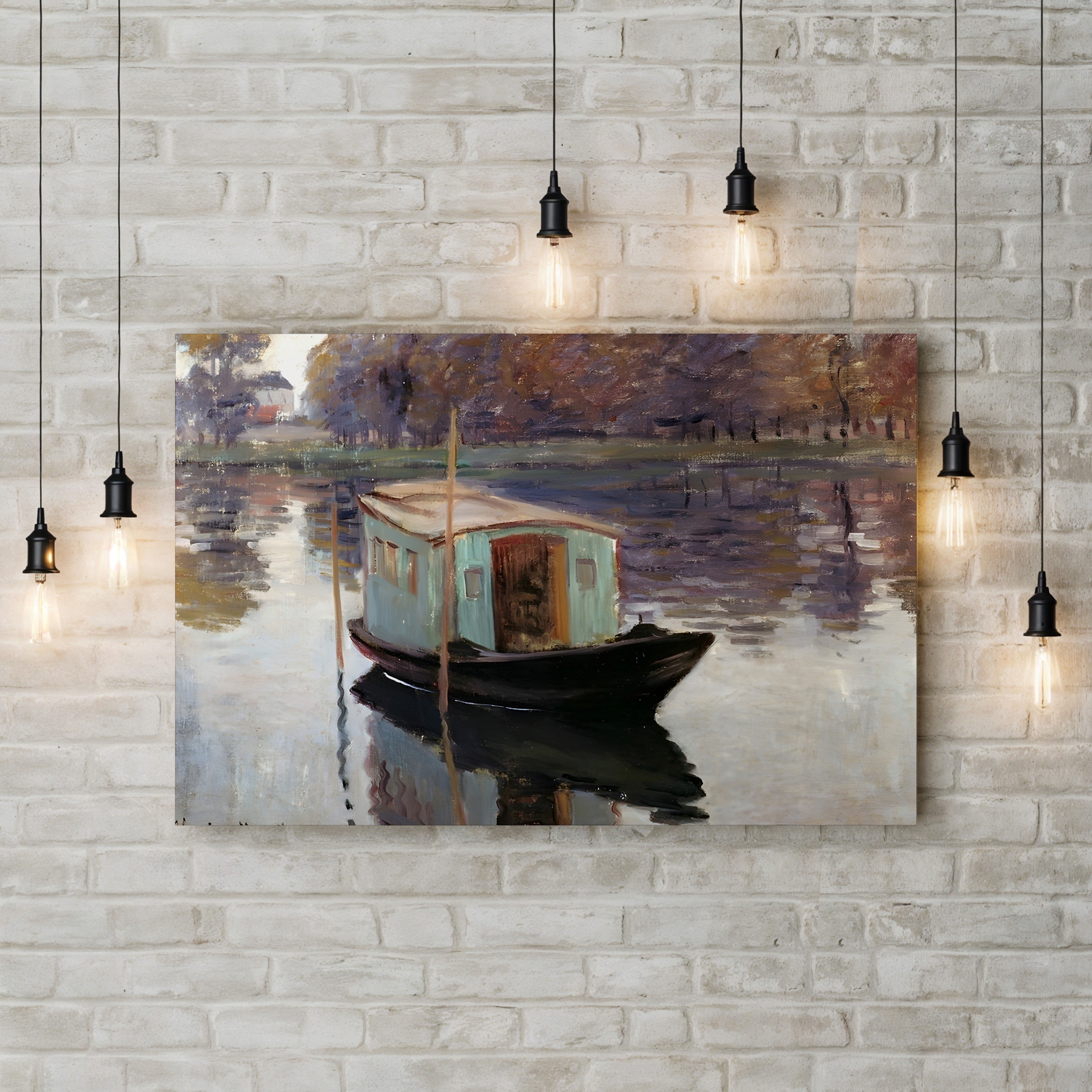 The Studio Boat (Le Bateau-atelier), 1874 by Claude Monet