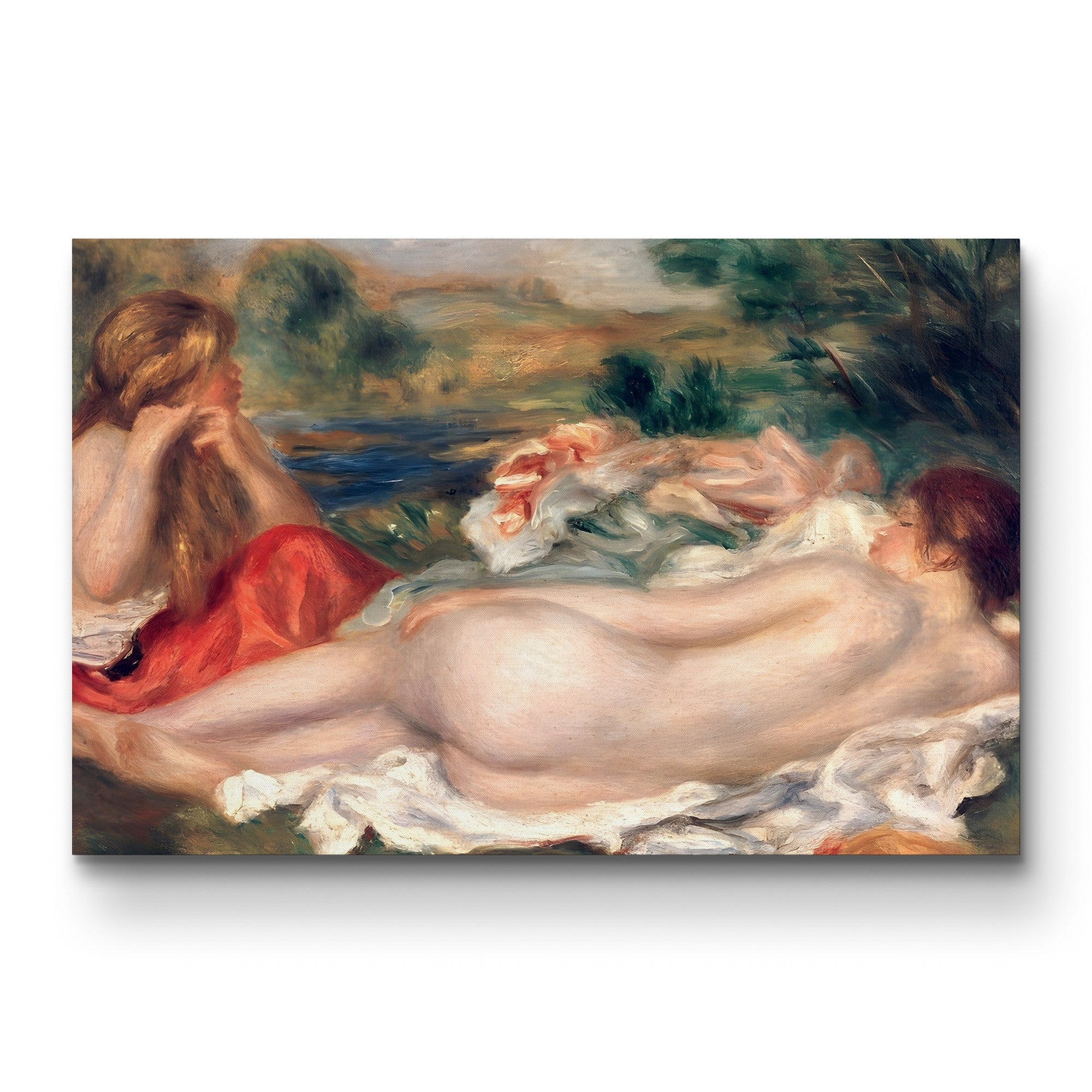 Two Bathers, 1896 – Pierre-Auguste Renoir Wall Art | Impressionist Bather Canvas Print