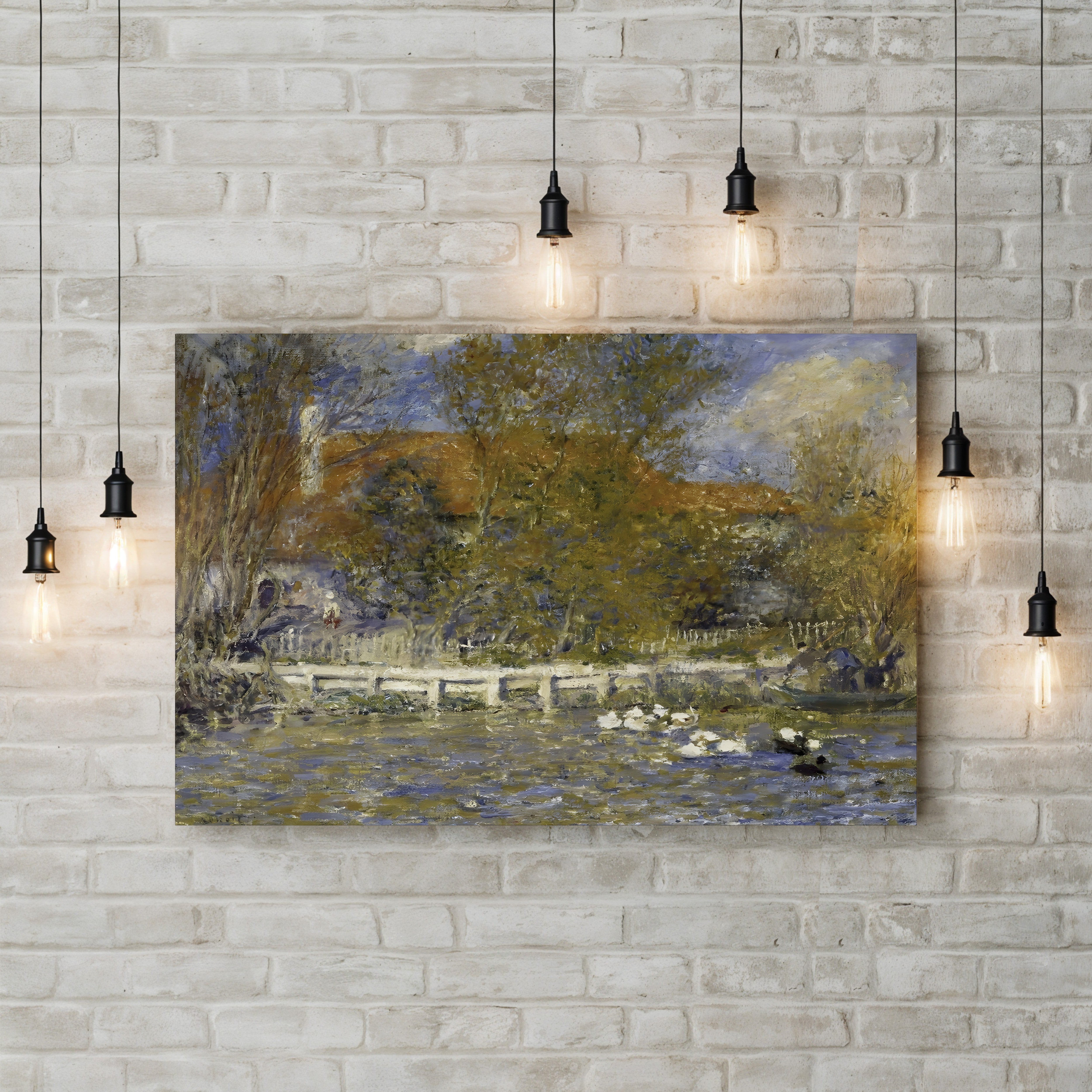 The Duck Pond, 1873 – Pierre-Auguste Renoir Wall Art | Impressionist Landscape Canvas Print