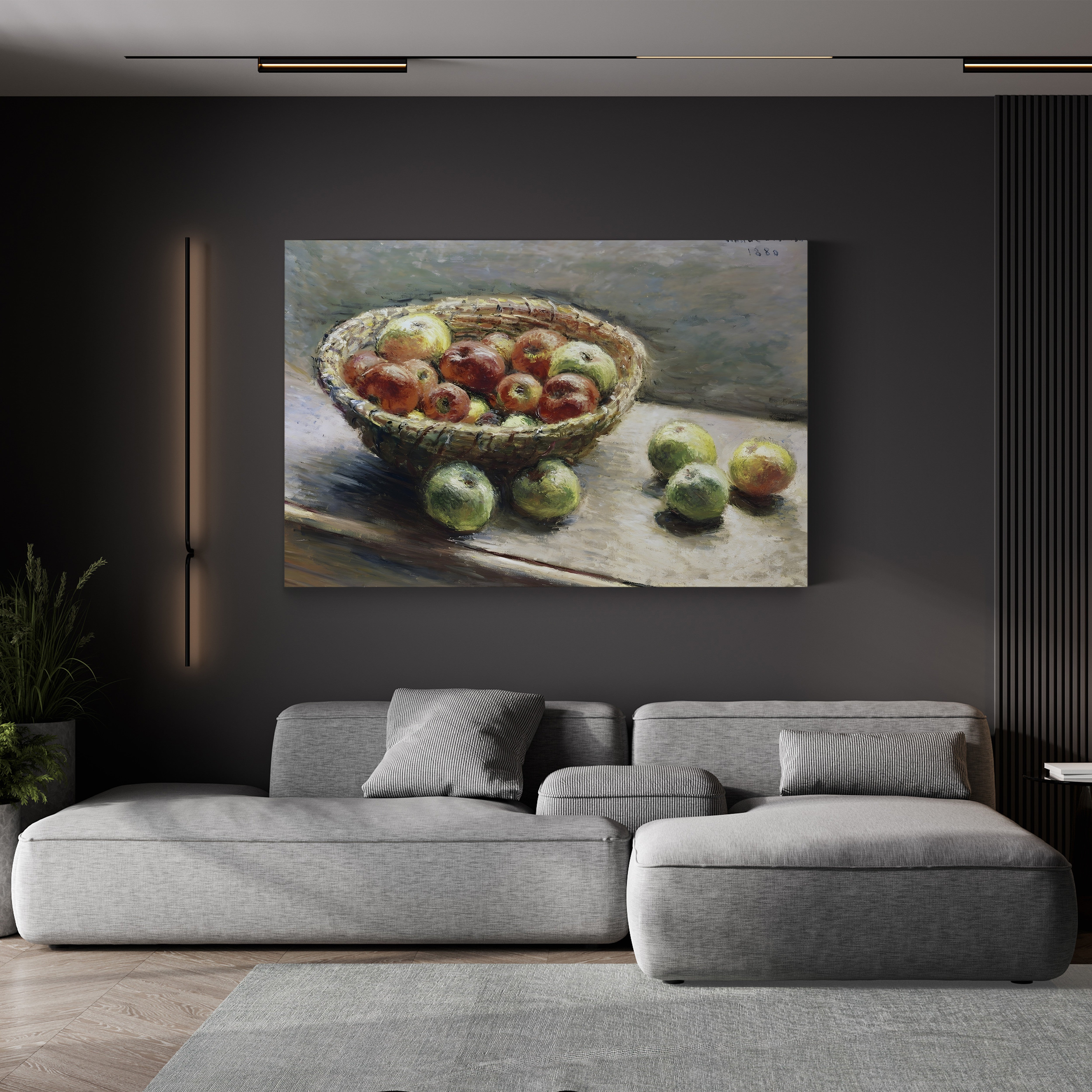 A Bowl of Apples (Le Panier de Pommes), 1880 – Claude Monet Wall Art | Impressionist Still Life Canvas Print