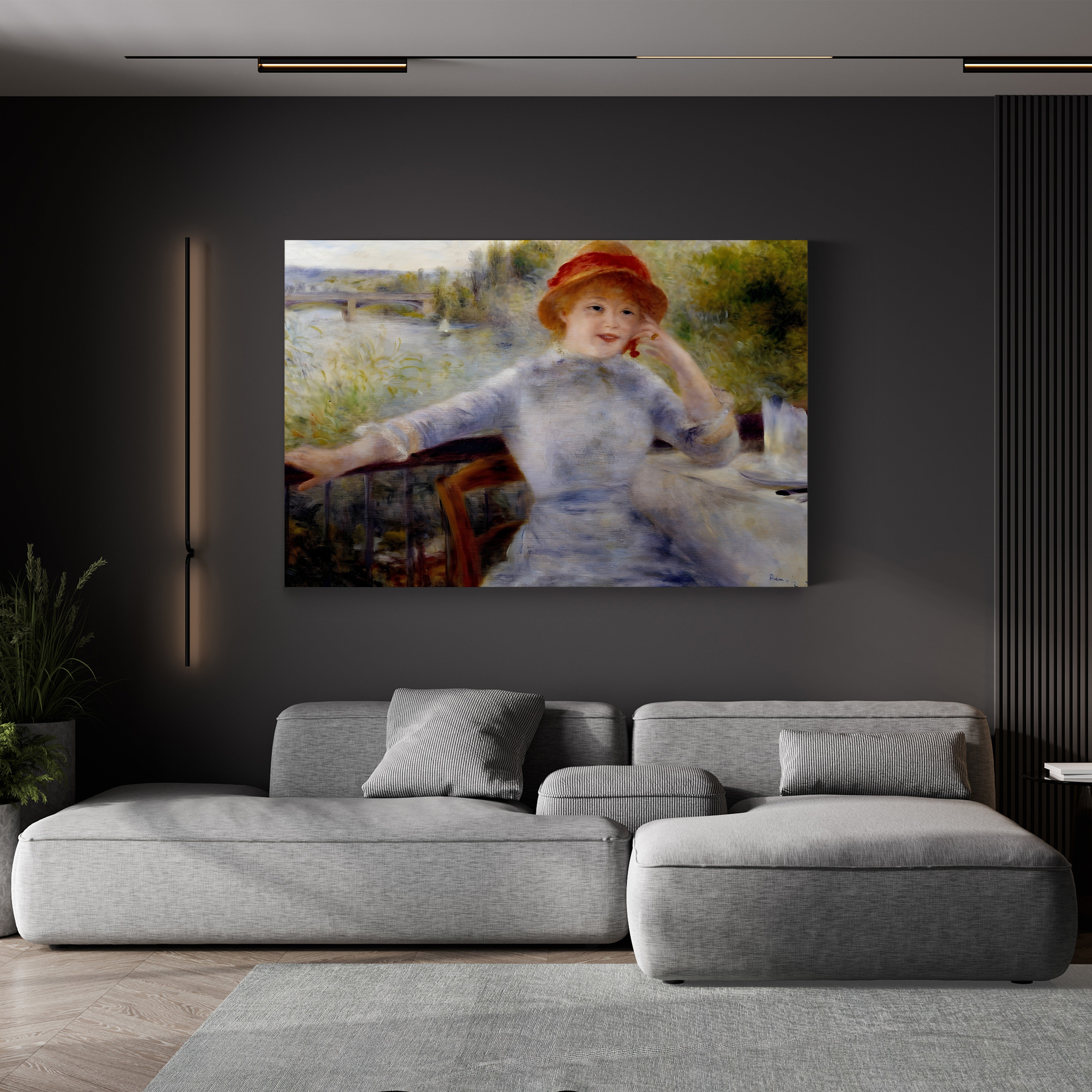 Portrait of Alphonsine Fournaise – Renoir Wall Art | Impressionist Canvas
