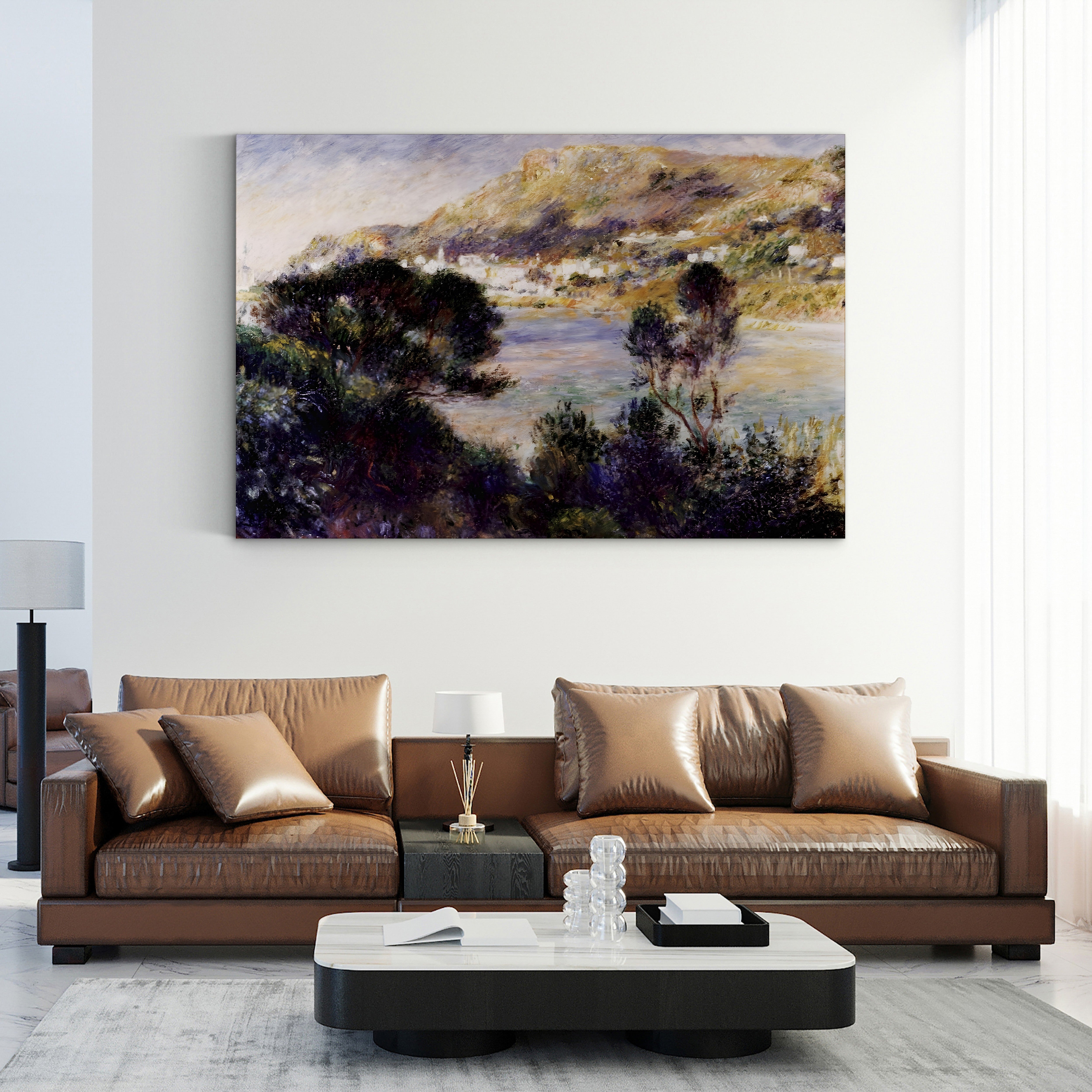 View from Cap Martin of Monte Carlo – Pierre-Auguste Renoir Wall Art | Impressionist Riviera Canvas Print