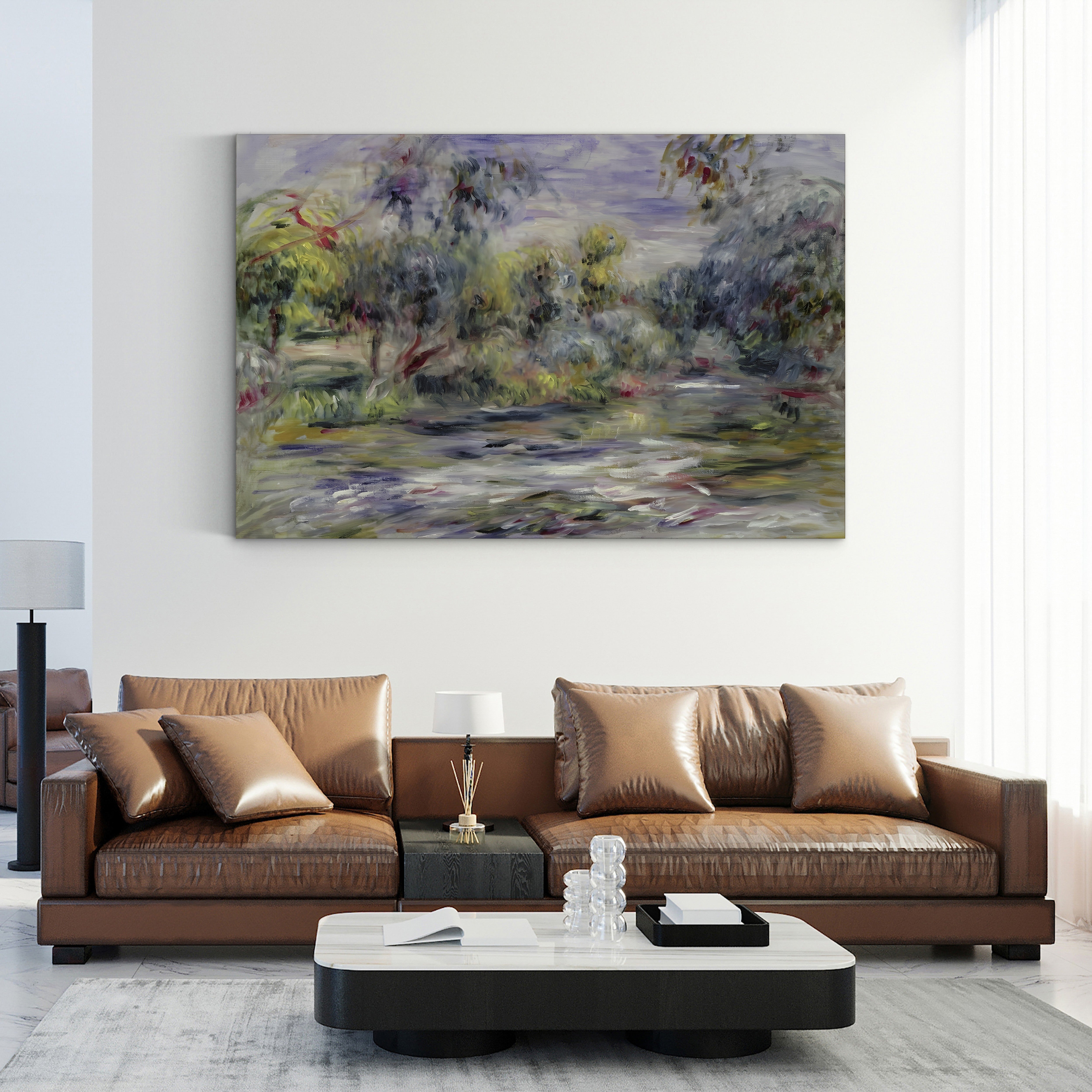 River Landscape – Renoir Wall Art | Impressionist River Canvas Print