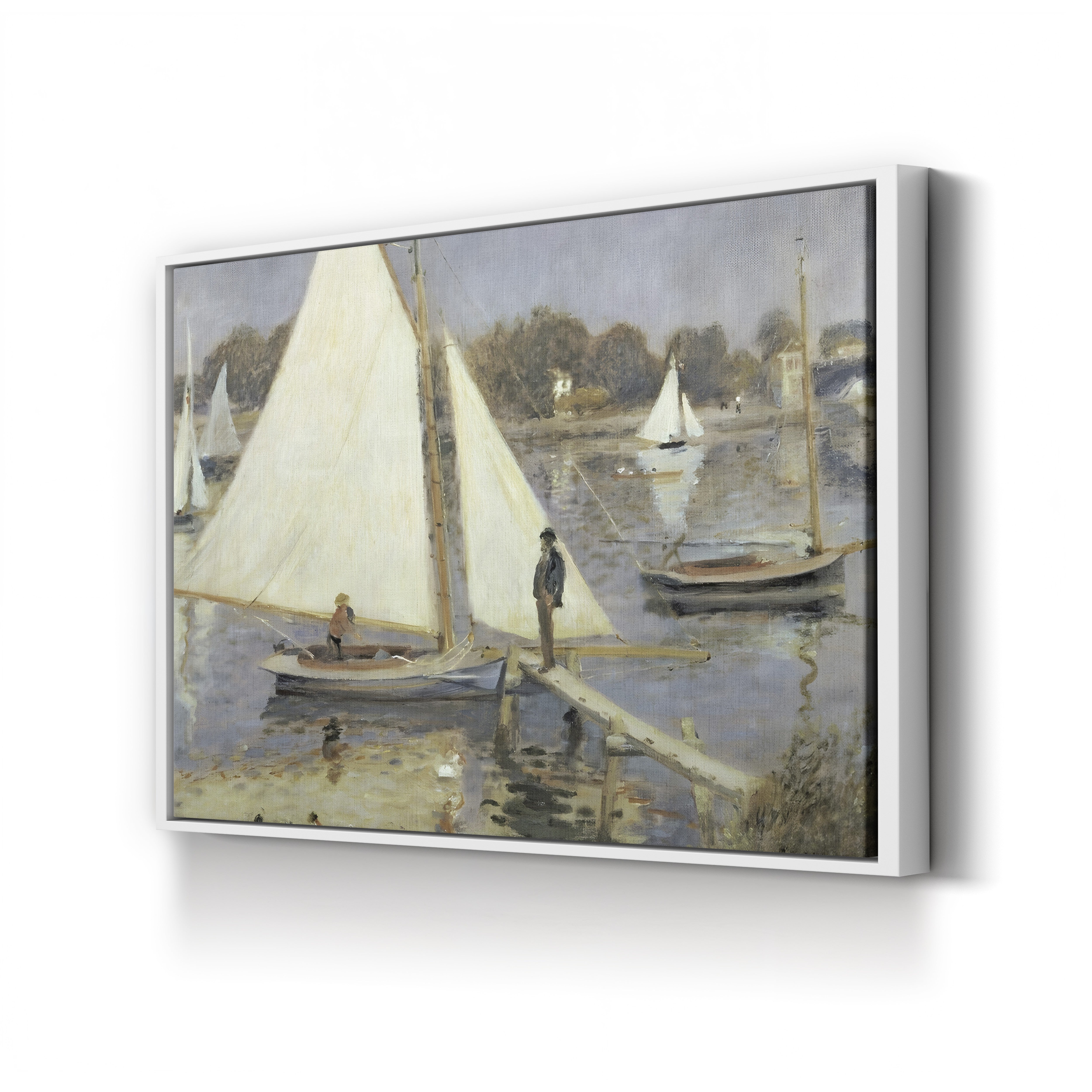 The Seine at Argenteuil, 1874 – Pierre-Auguste Renoir Wall Art | Impressionist River Canvas Print