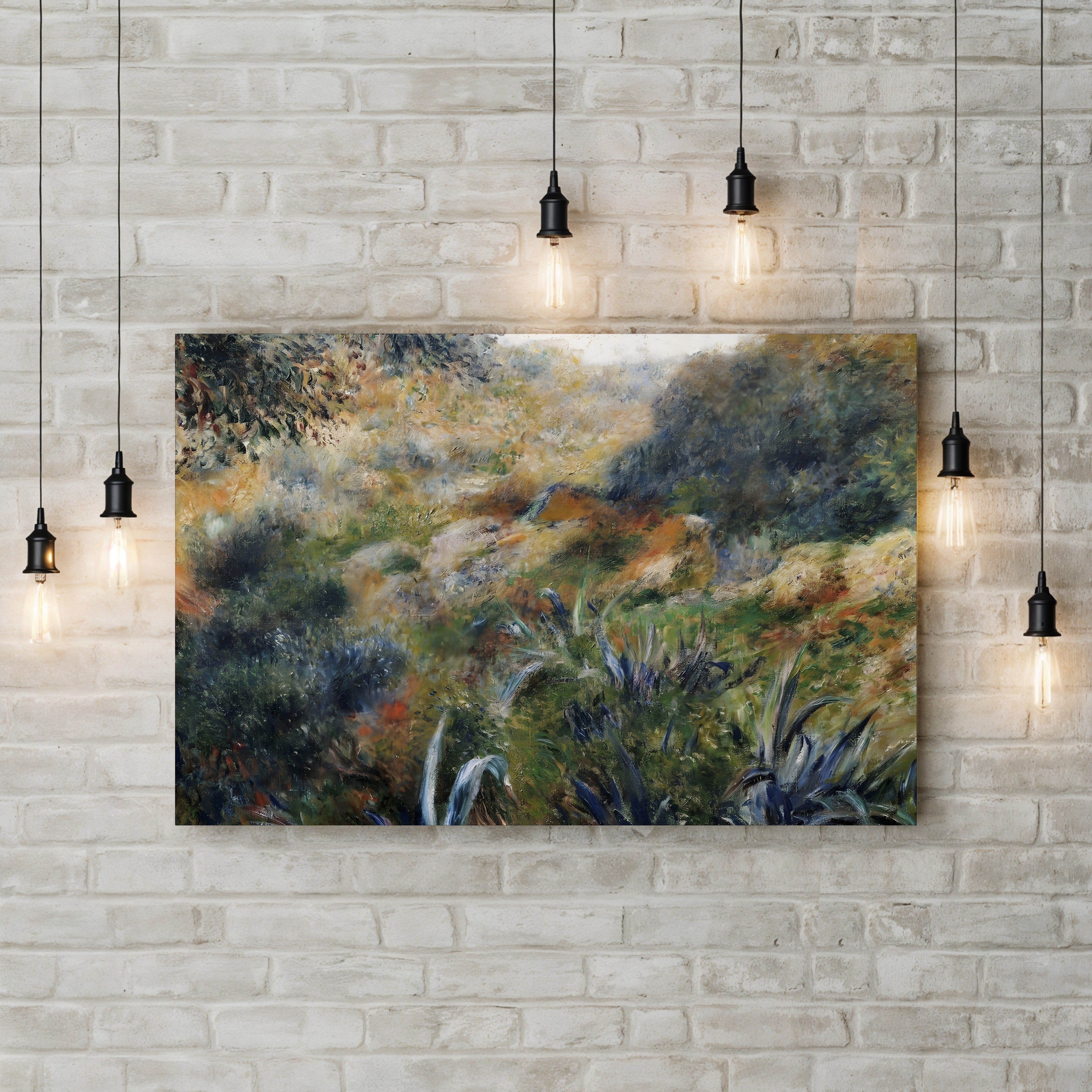 Algerian Landscape: Ravine de la Femme Sauvage, 1881 – Pierre-Auguste Renoir Wall Art | Impressionist Landscape Canvas Print