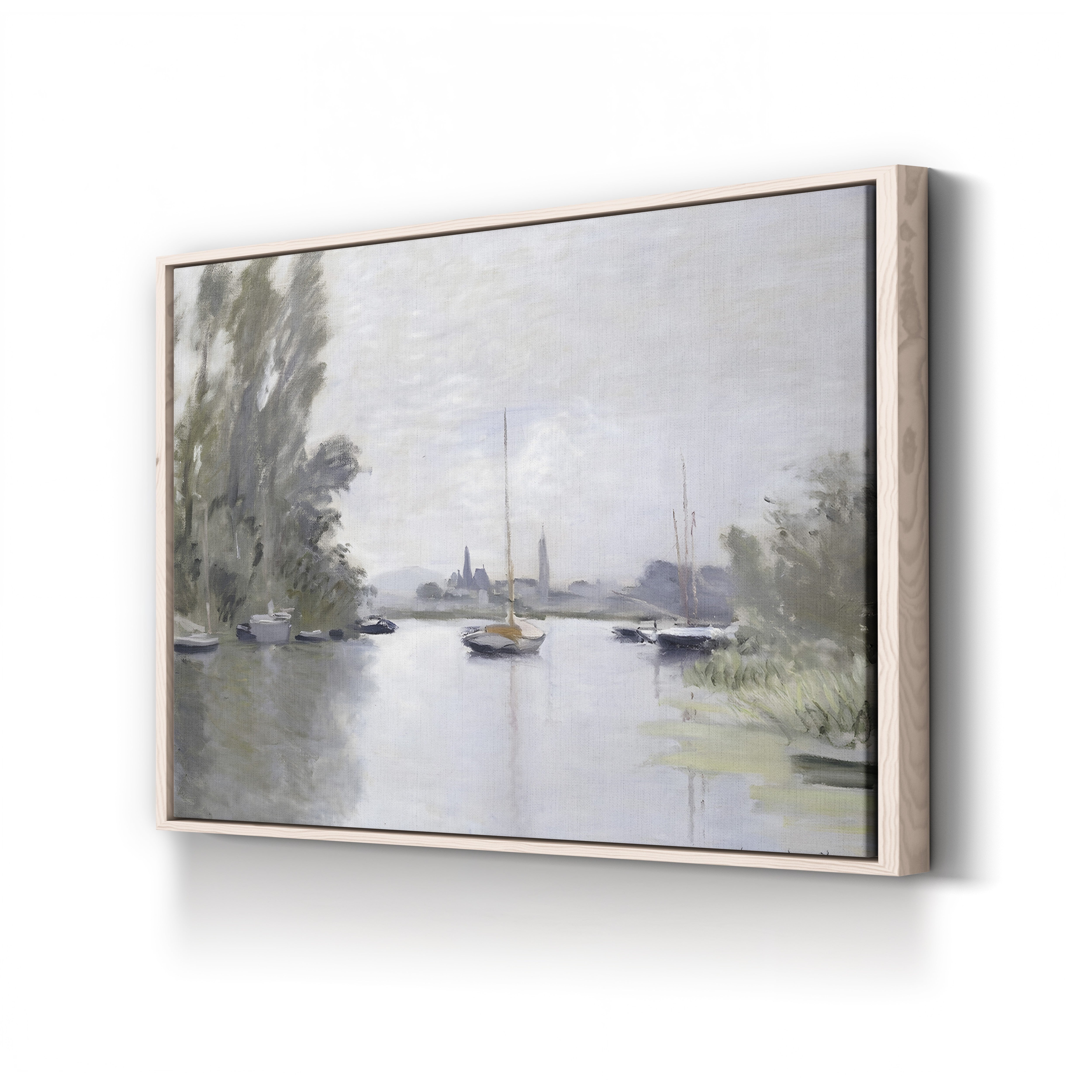 View of the Small Arm of the Seine at Argenteuil, 1872 – Claude Monet Wall Art | Early Impressionist Canvas Print