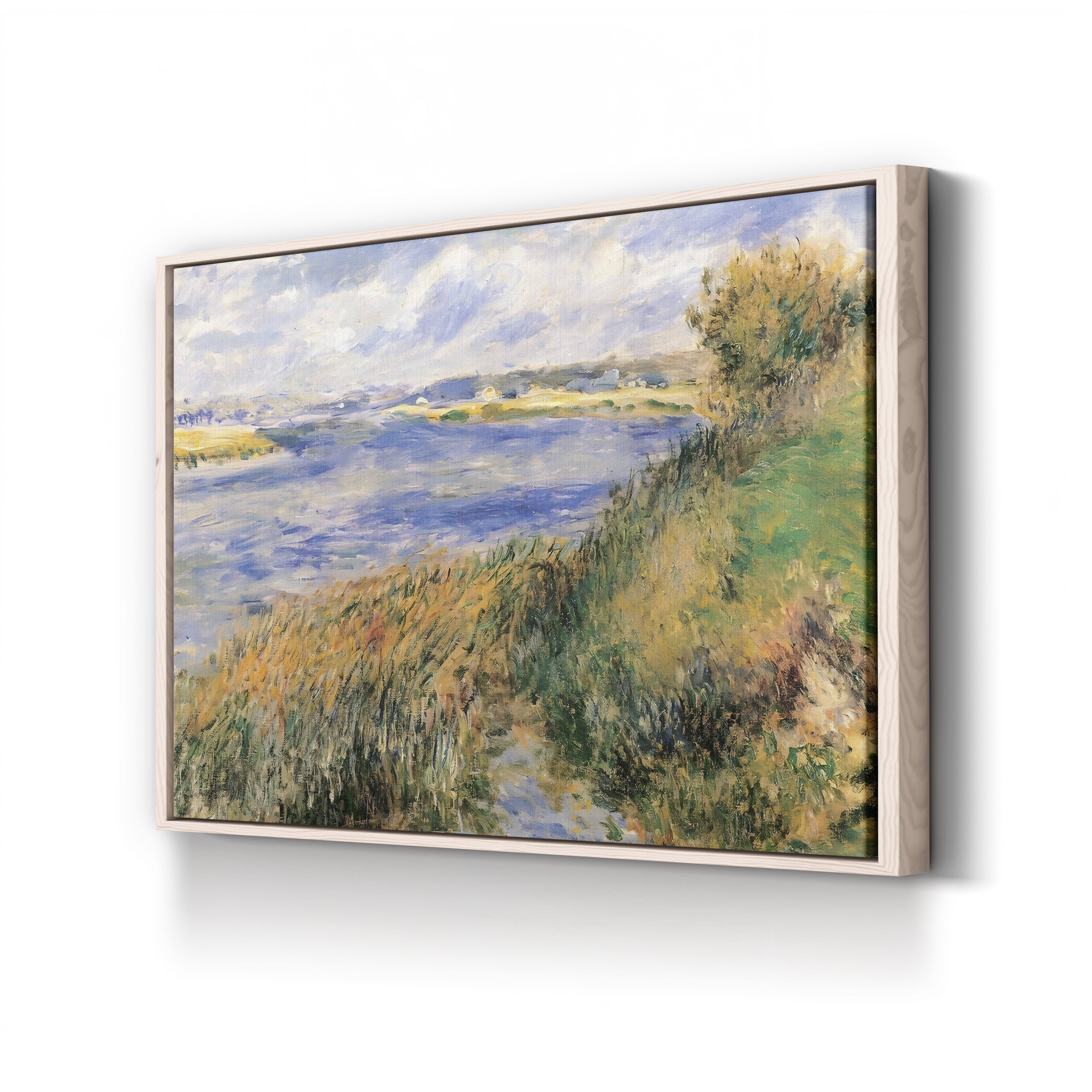 The Banks of the Seine at Champrosay, 1876 – Pierre-Auguste Renoir Wall Art | Impressionist River Canvas Print