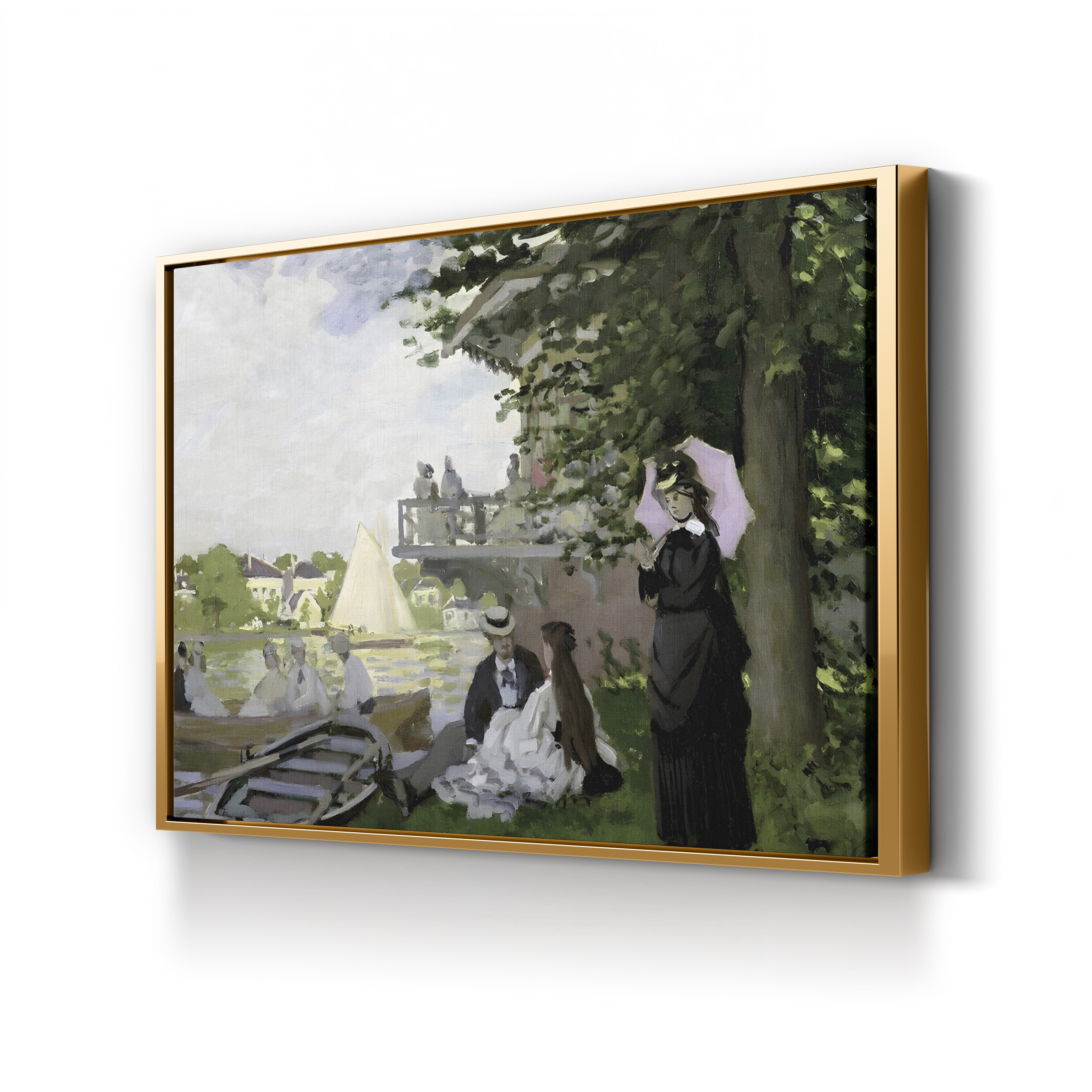 Garden House on the Zaan, Zaandam, 1871 – Claude Monet Wall Art | Impressionist Dutch Landscape Print