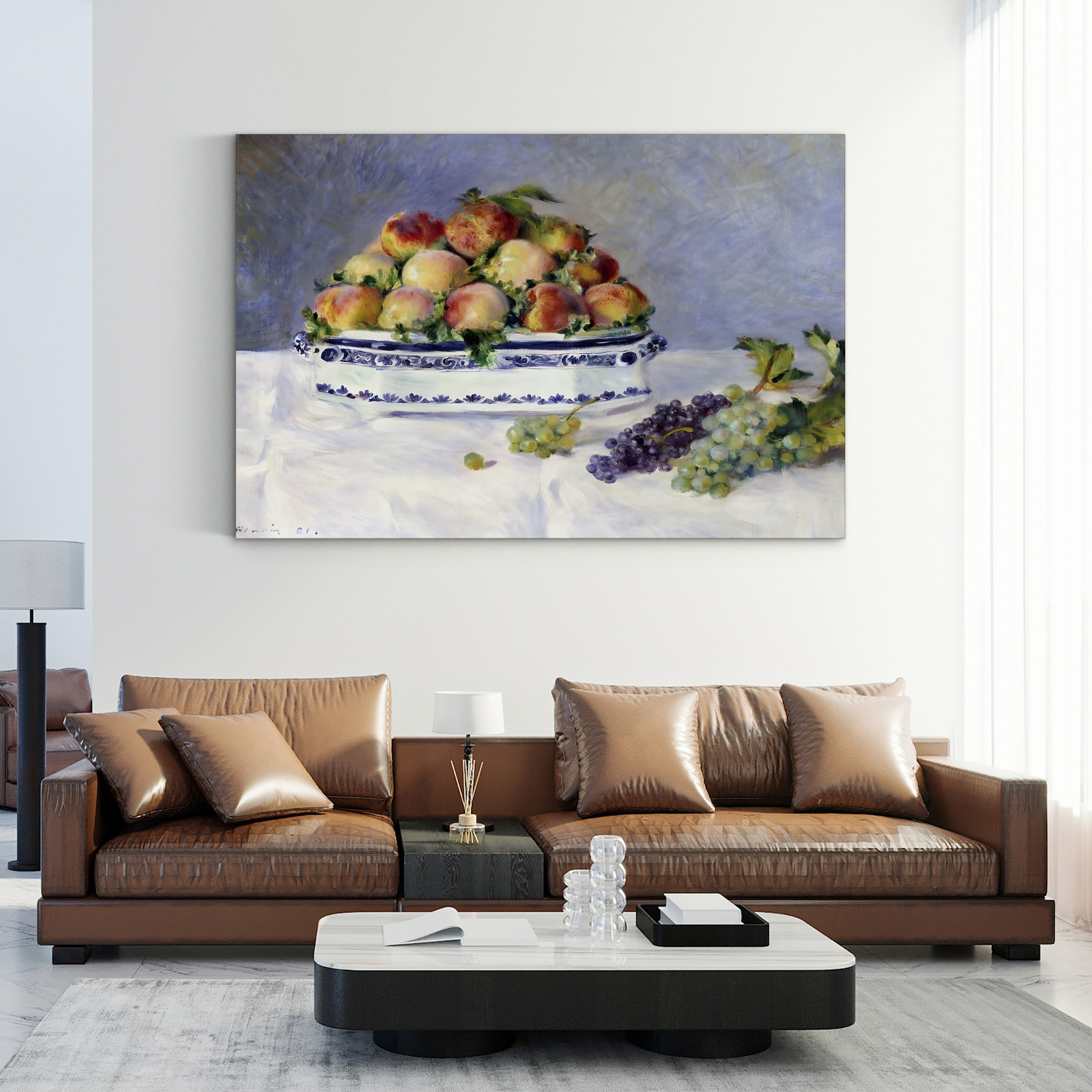Still Life with Peaches and Grapes – Renoir Wall Art | Impressionist Canvas