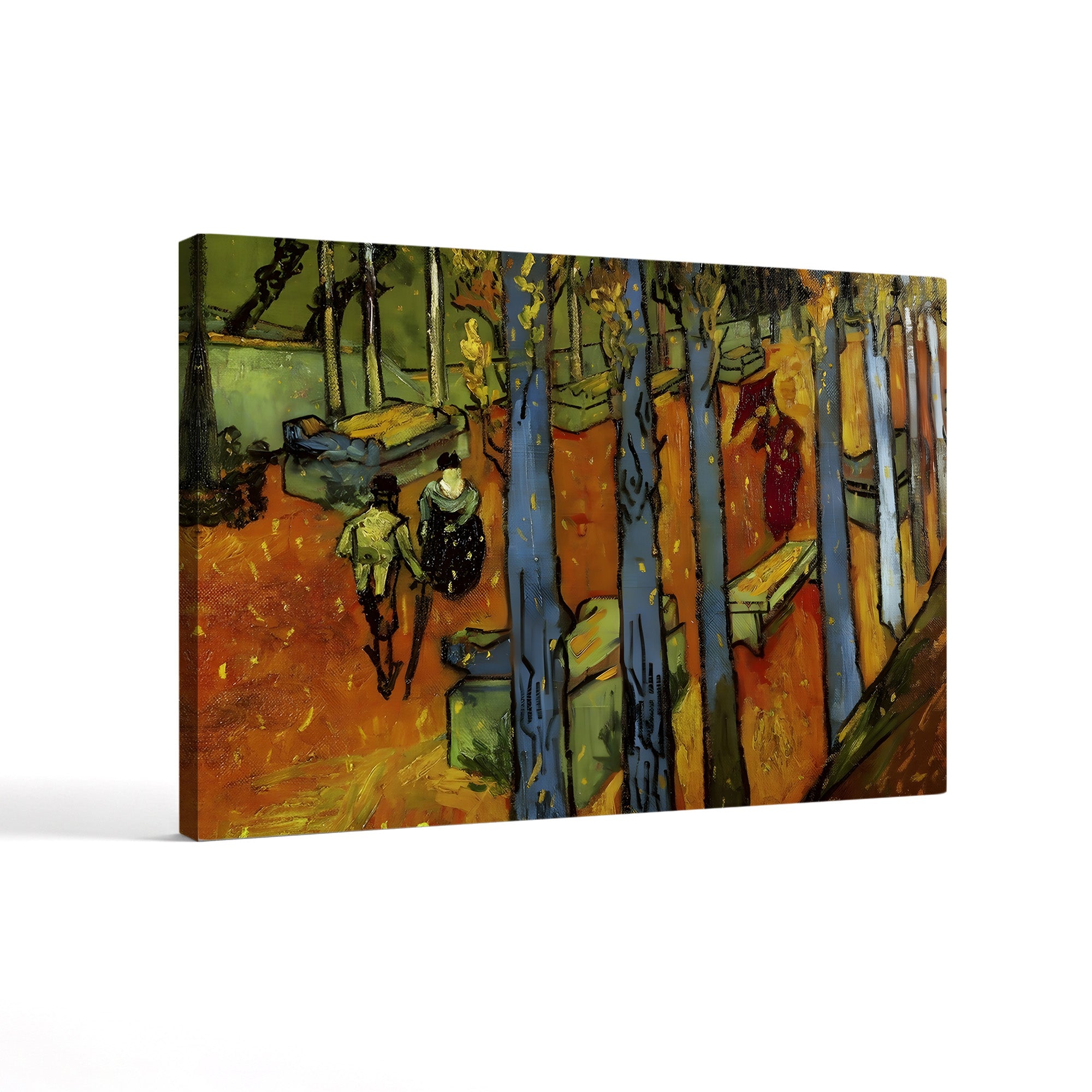 Falling Leaves (Les Alyscamps), 1888 – Vincent van Gogh Wall Art | Post-Impressionist Autumn Canvas Print