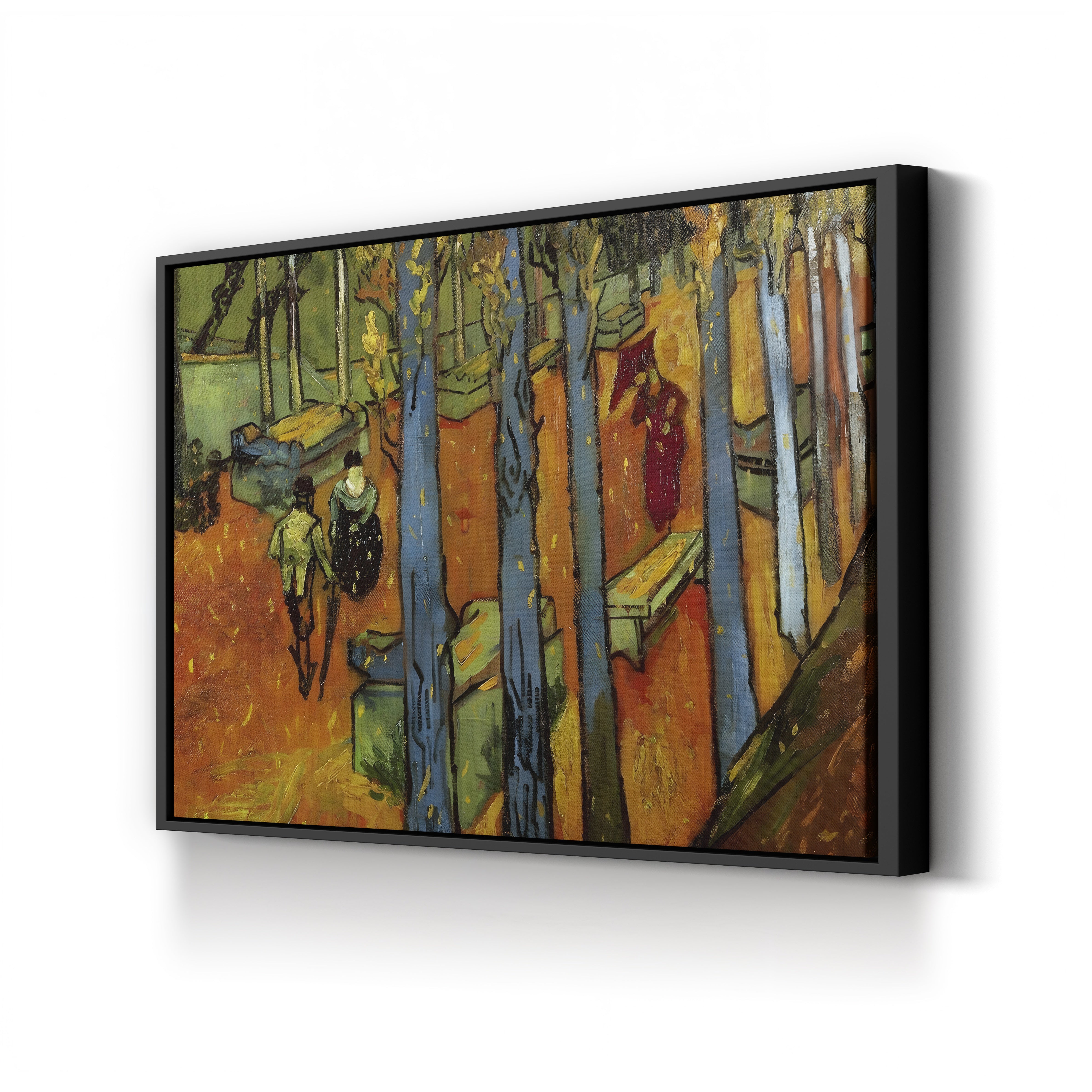 Falling Leaves (Les Alyscamps), 1888 – Vincent van Gogh Wall Art | Post-Impressionist Autumn Canvas Print
