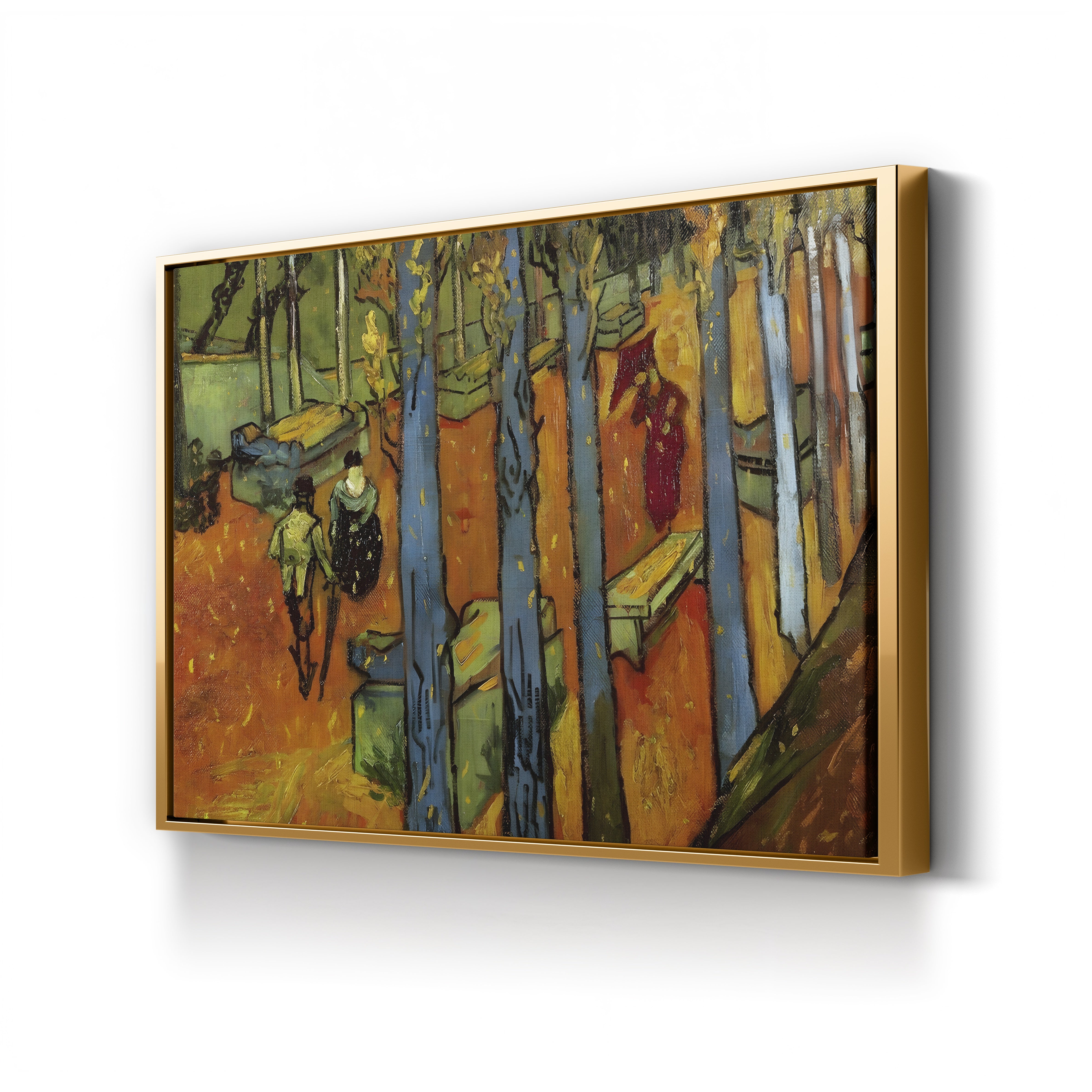 Falling Leaves (Les Alyscamps), 1888 – Vincent van Gogh Wall Art | Post-Impressionist Autumn Canvas Print