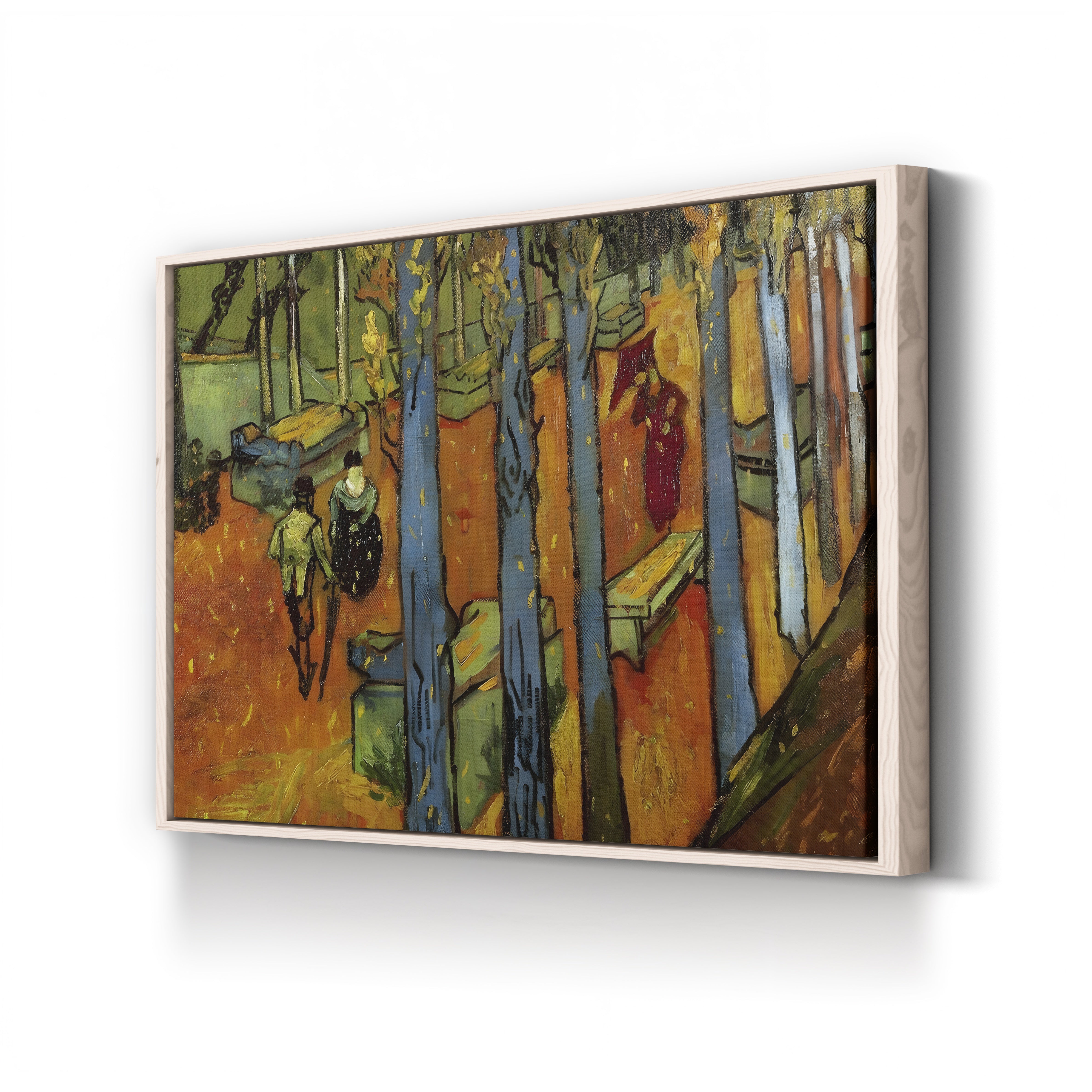 Falling Leaves (Les Alyscamps), 1888 – Vincent van Gogh Wall Art | Post-Impressionist Autumn Canvas Print