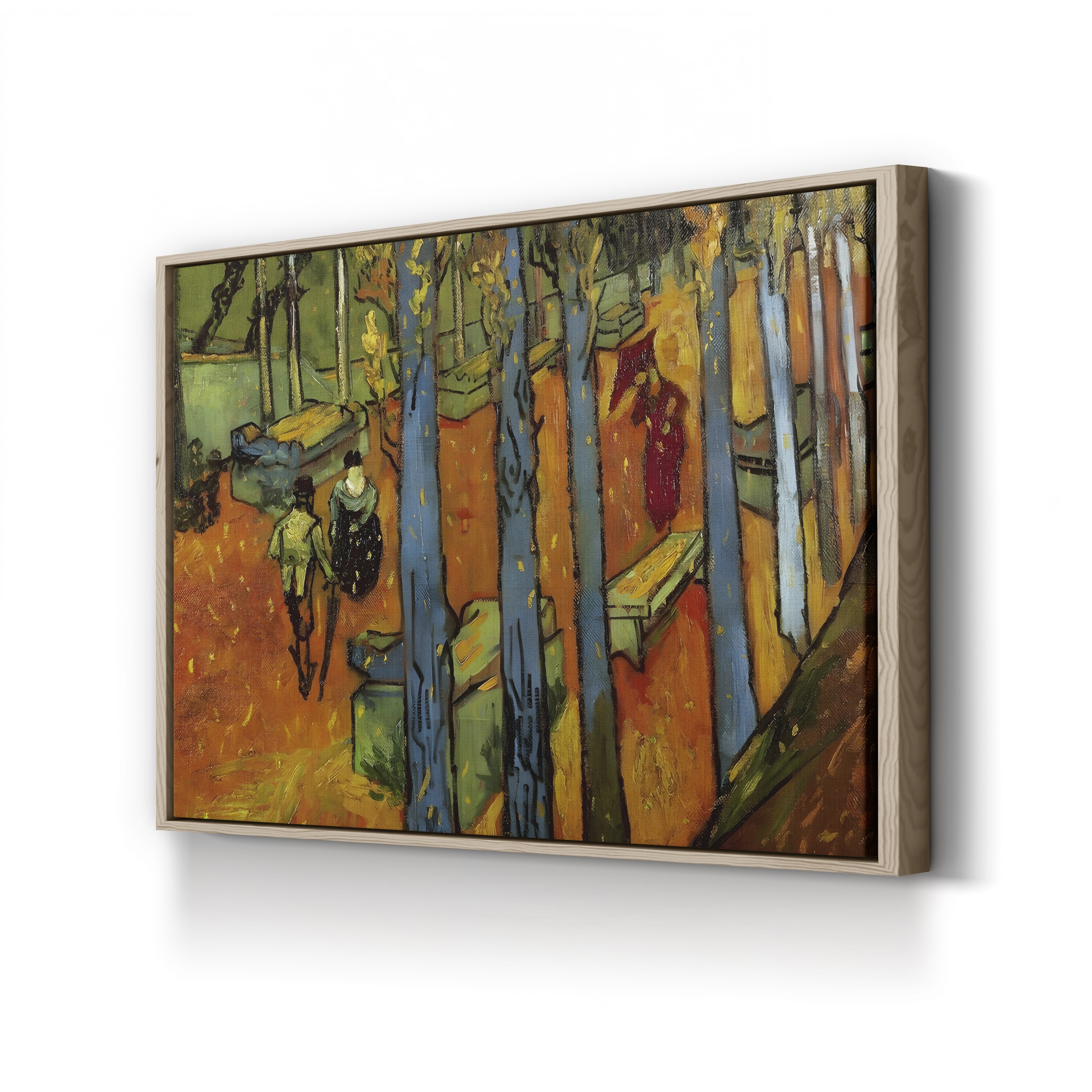 Falling Leaves (Les Alyscamps), 1888 – Vincent van Gogh Wall Art | Post-Impressionist Autumn Canvas Print