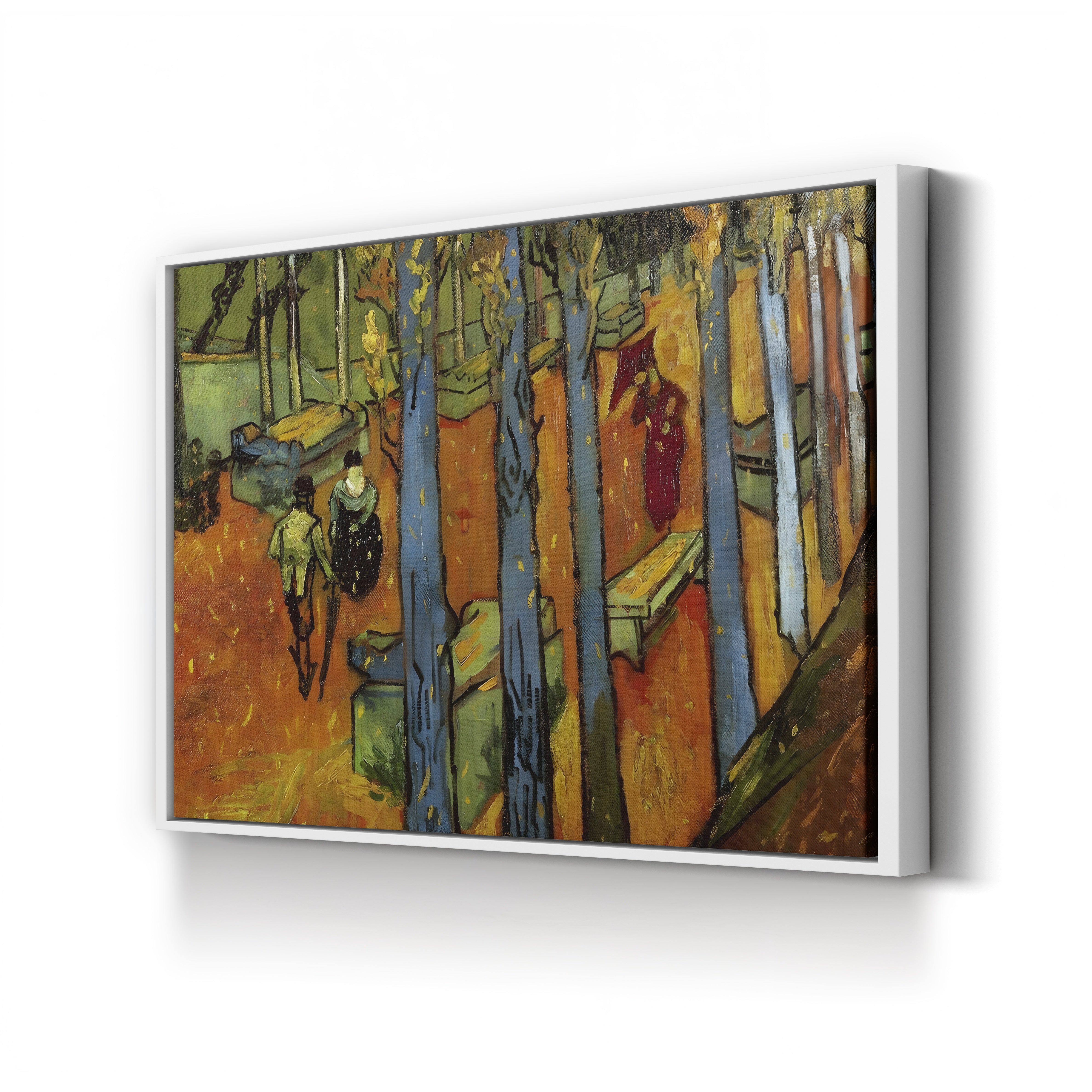 Falling Leaves (Les Alyscamps), 1888 – Vincent van Gogh Wall Art | Post-Impressionist Autumn Canvas Print