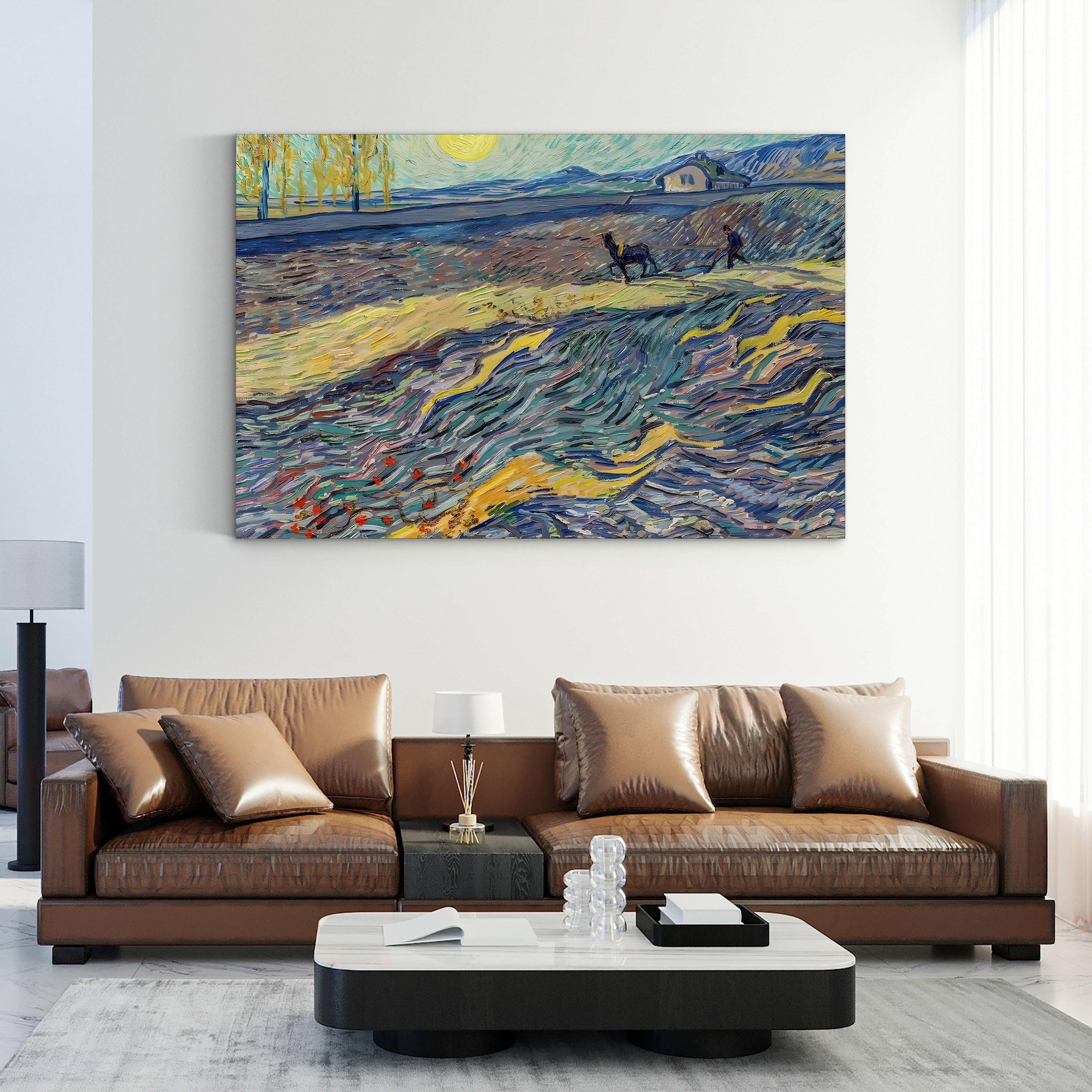 Farmer in a Field – Vincent van Gogh Wall Art | Post-Impressionist Landscape Canvas Print