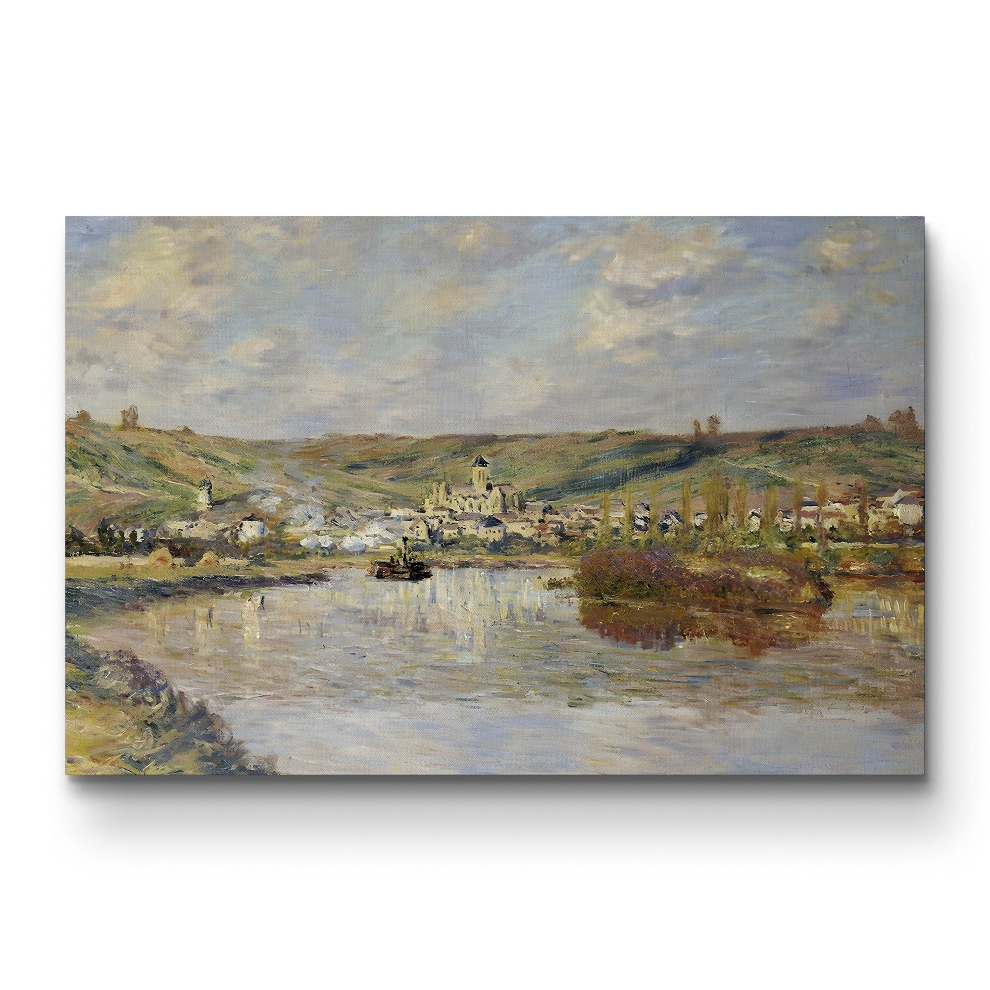 End of the Afternoon, Vétheuil – Claude Monet Wall Art | Impressionist Landscape Canvas Print