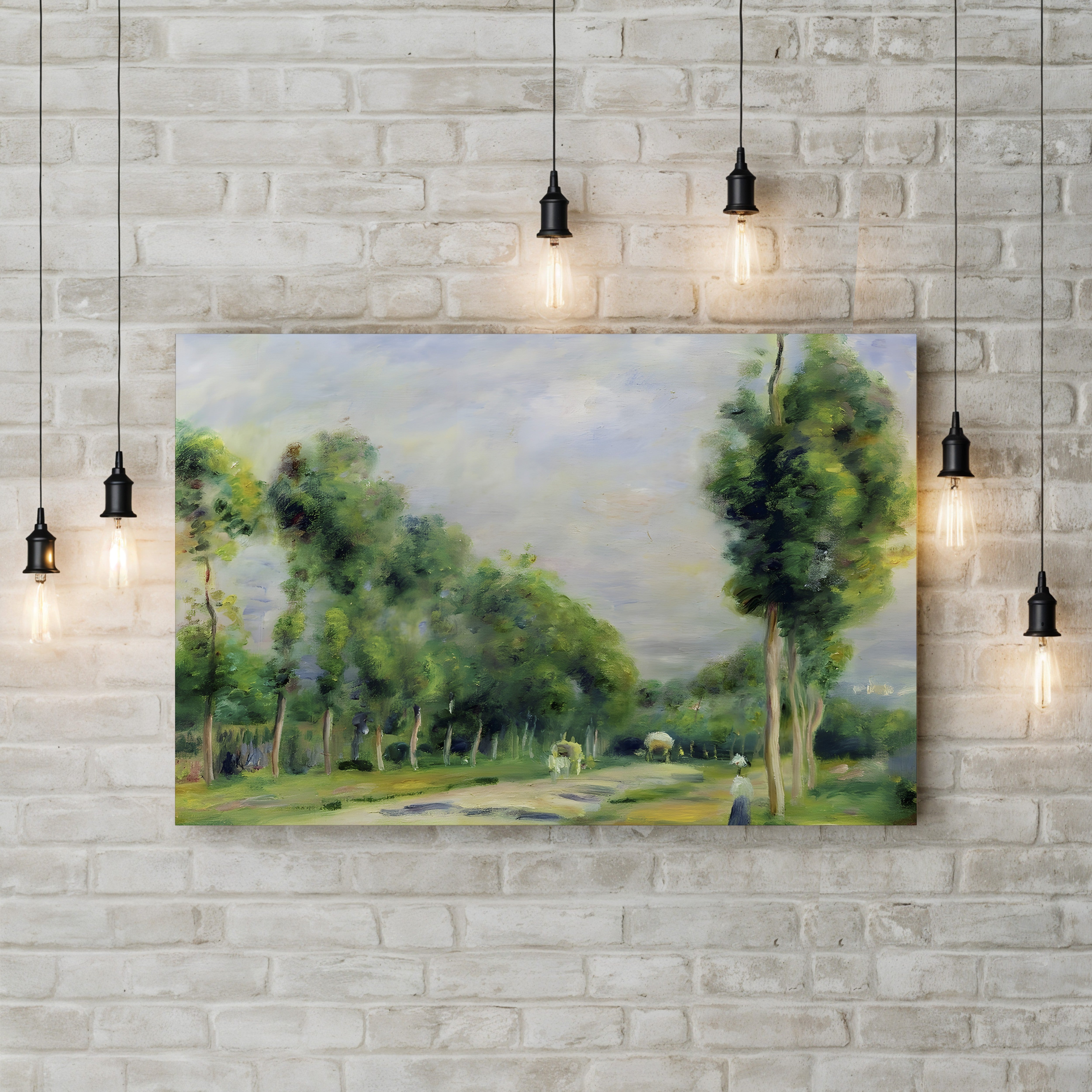 The Road to Versailles at Louveciennes – Pierre-Auguste Renoir Wall Art | Impressionist Landscape Canvas Print