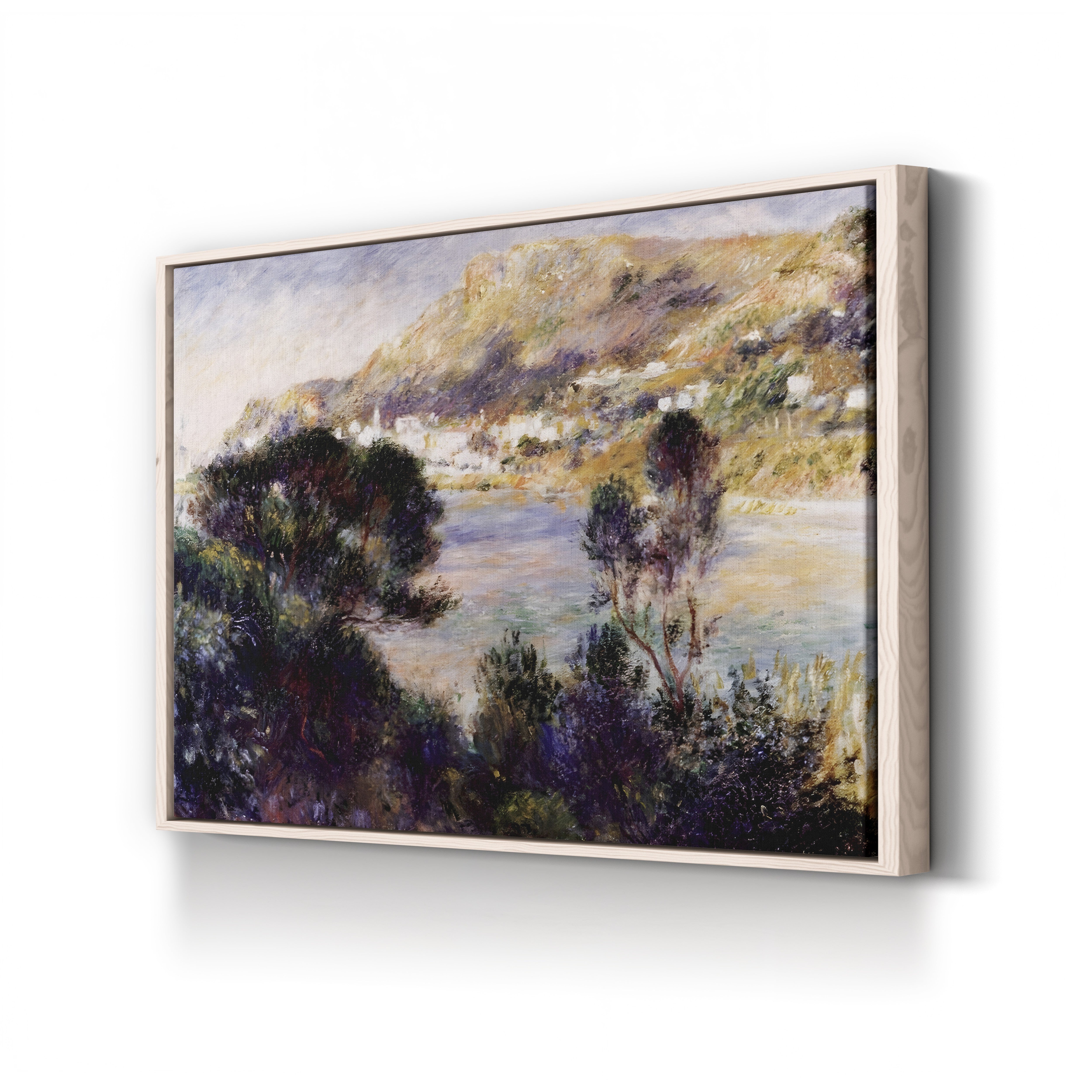 View from Cap Martin of Monte Carlo – Pierre-Auguste Renoir Wall Art | Impressionist Riviera Canvas Print