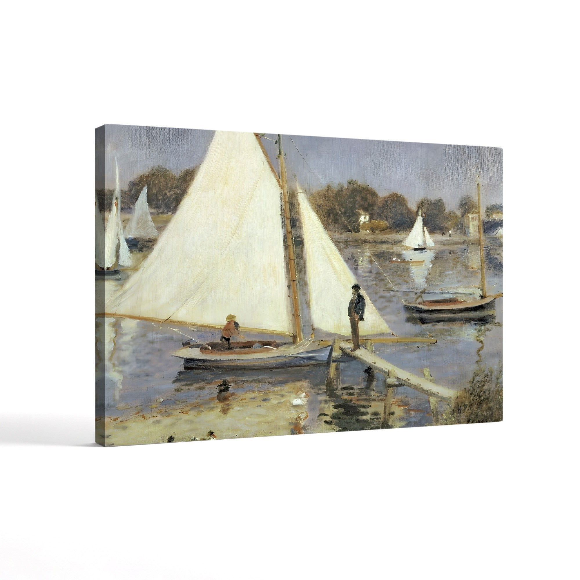 The Seine at Argenteuil, 1874 – Pierre-Auguste Renoir Wall Art | Impressionist River Canvas Print