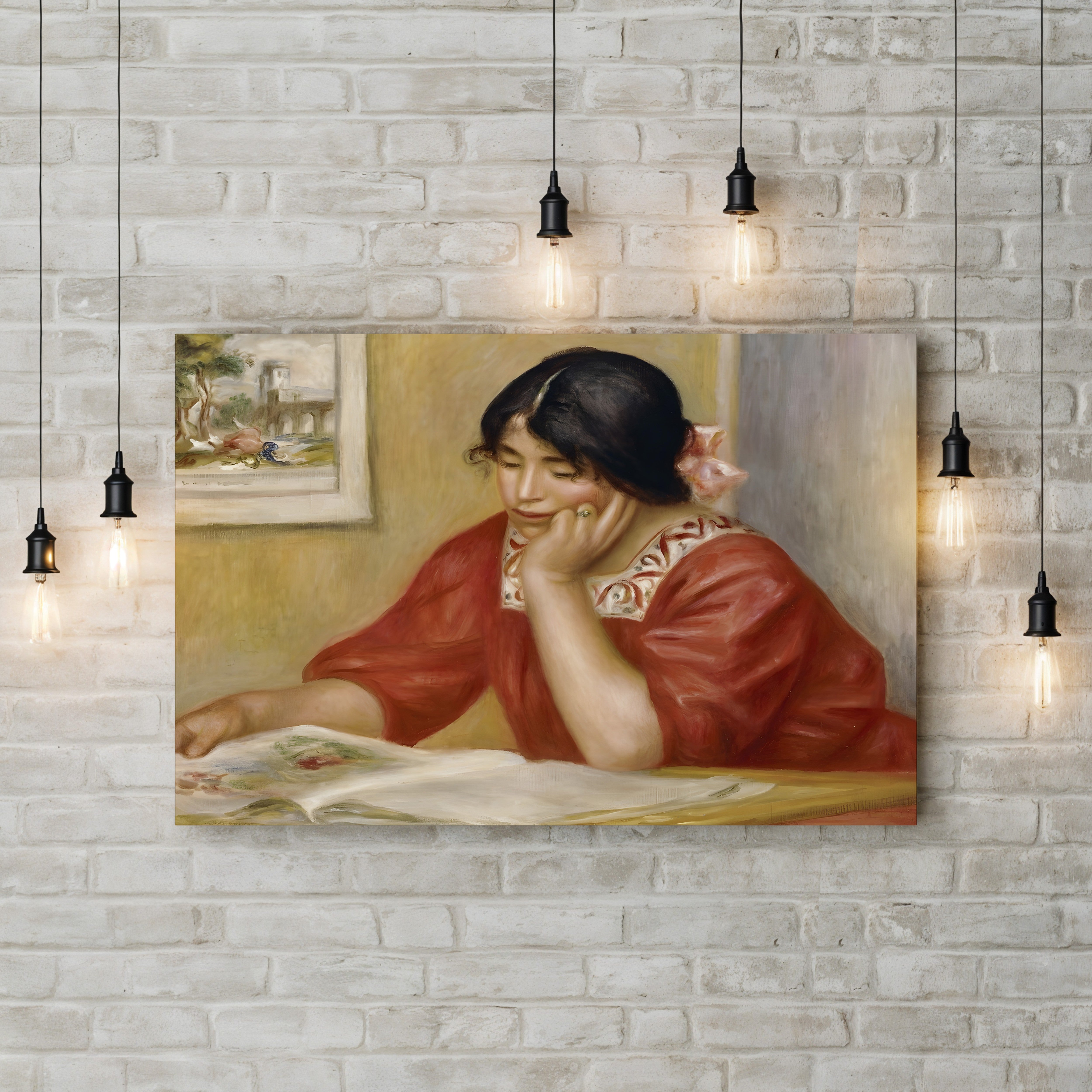 Léontine Reading, 1909 – Renoir Wall Art | Impressionist Portrait
